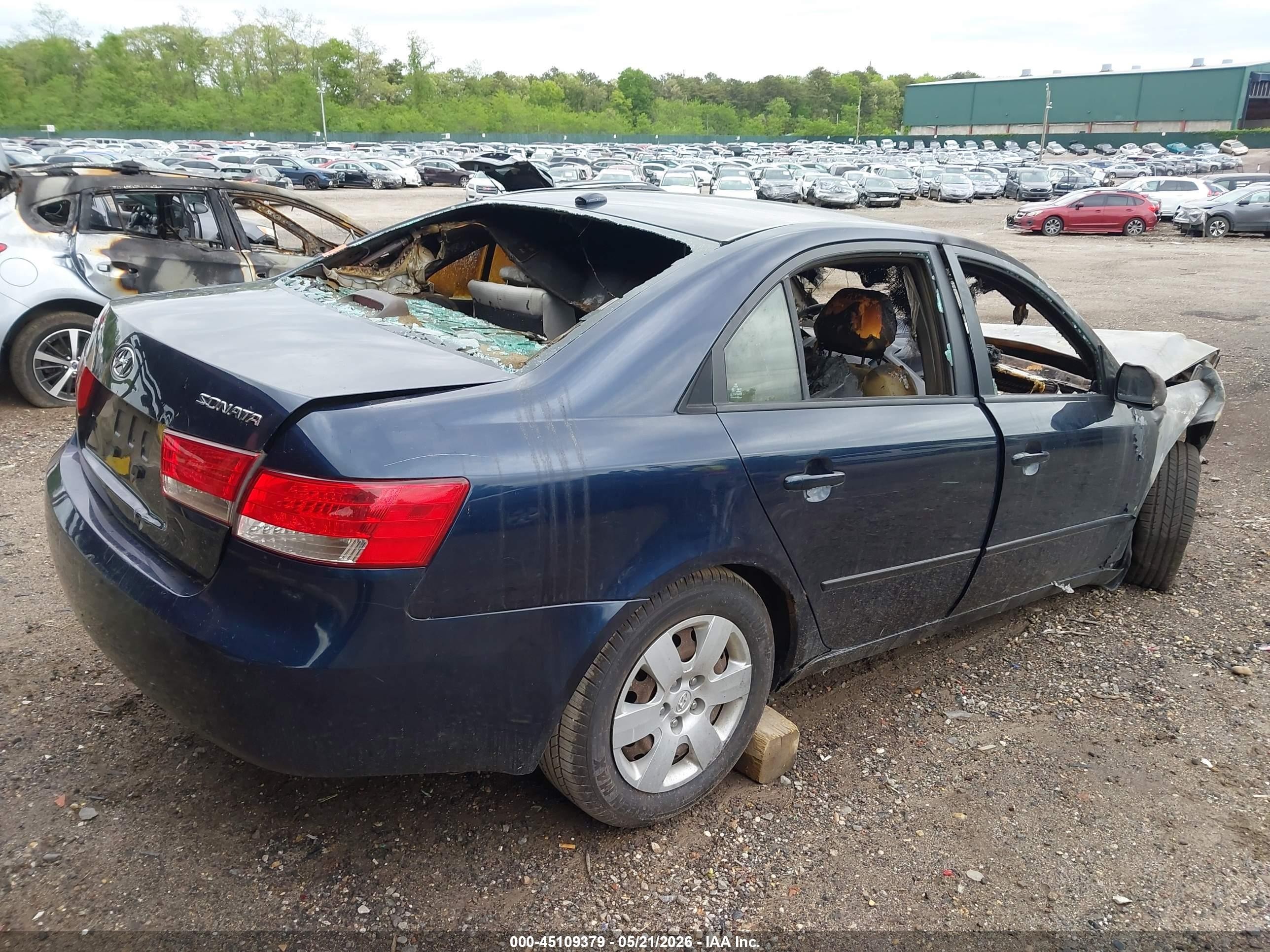 2008 Hyundai Sonata Gls Blue vin: 5NPET46C38H338254