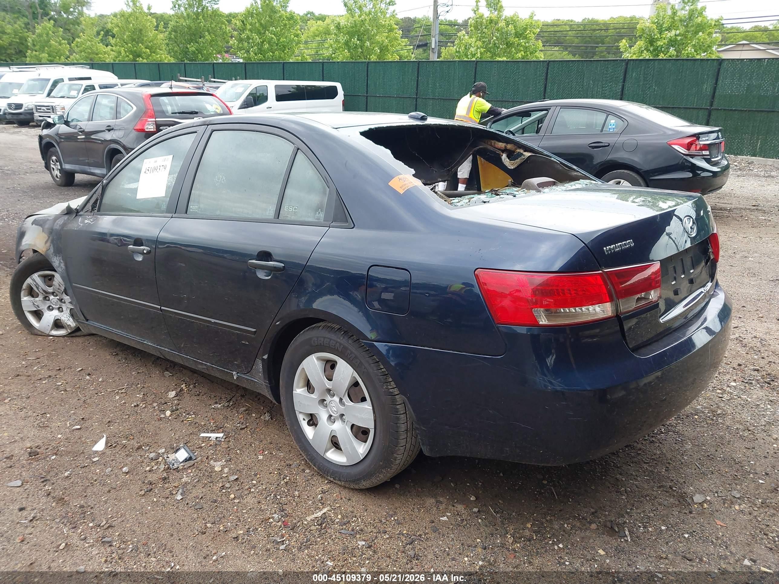 2008 Hyundai Sonata Gls Blue vin: 5NPET46C38H338254