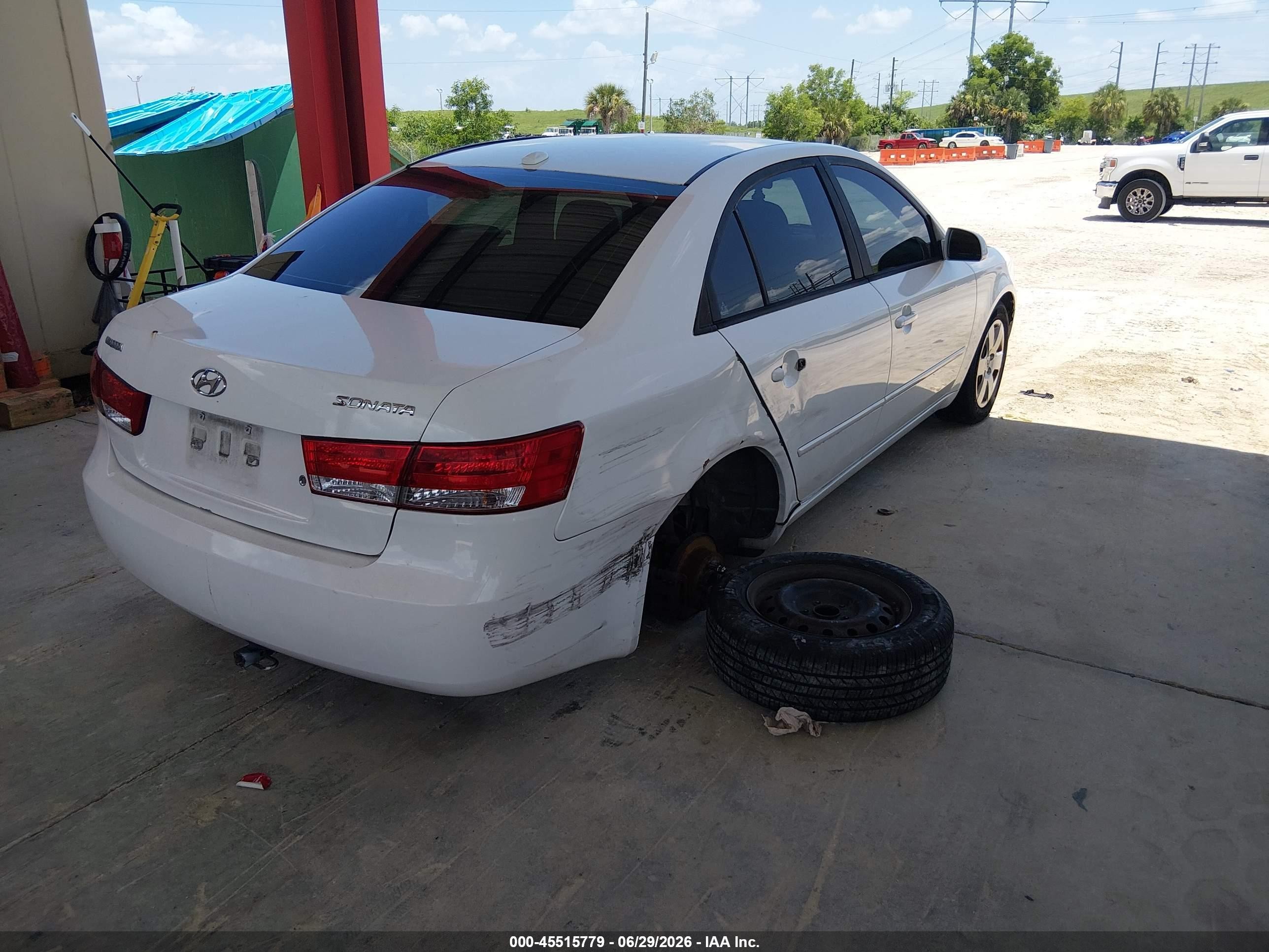 2008 Hyundai Sonata Gls White vin: 5NPET46C38H344510