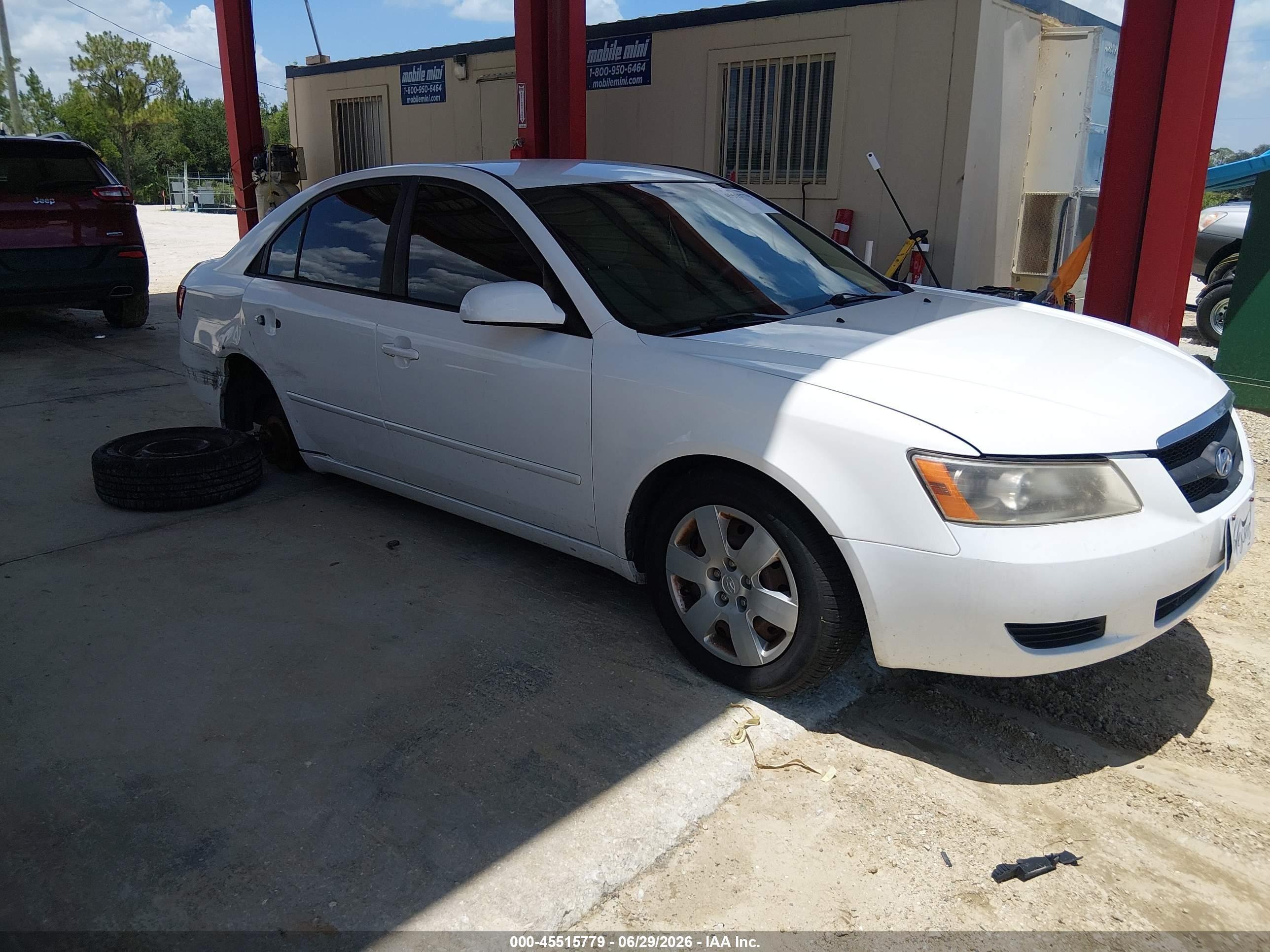 2008 Hyundai Sonata Gls White vin: 5NPET46C38H344510