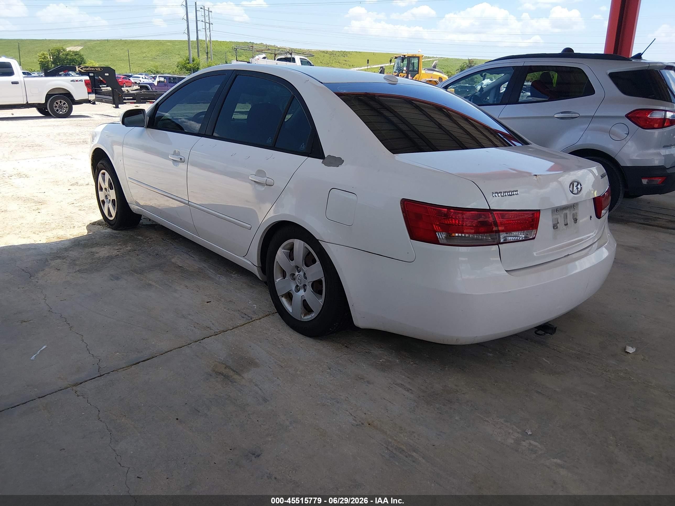 2008 Hyundai Sonata Gls White vin: 5NPET46C38H344510