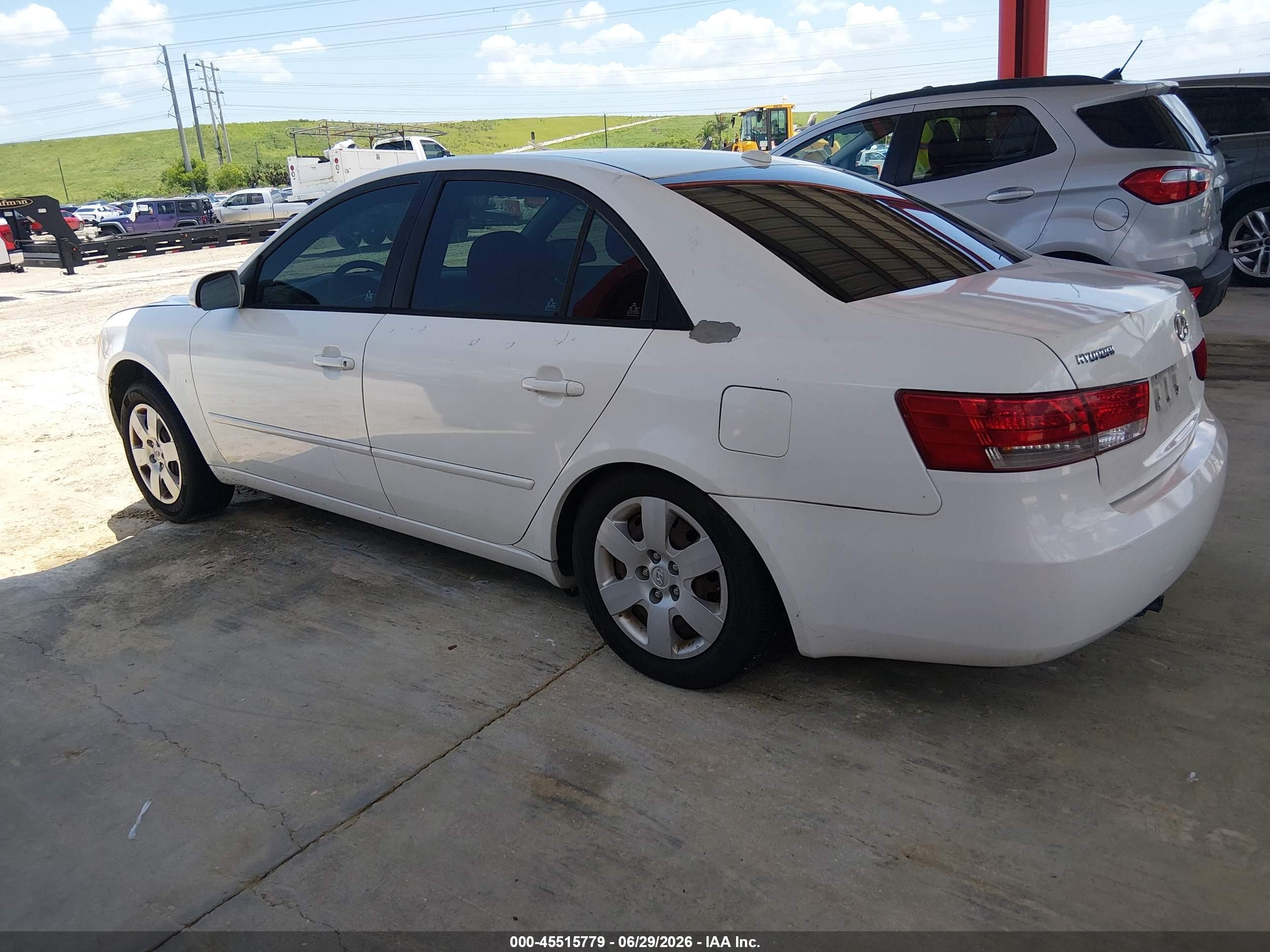 2008 Hyundai Sonata Gls White vin: 5NPET46C38H344510