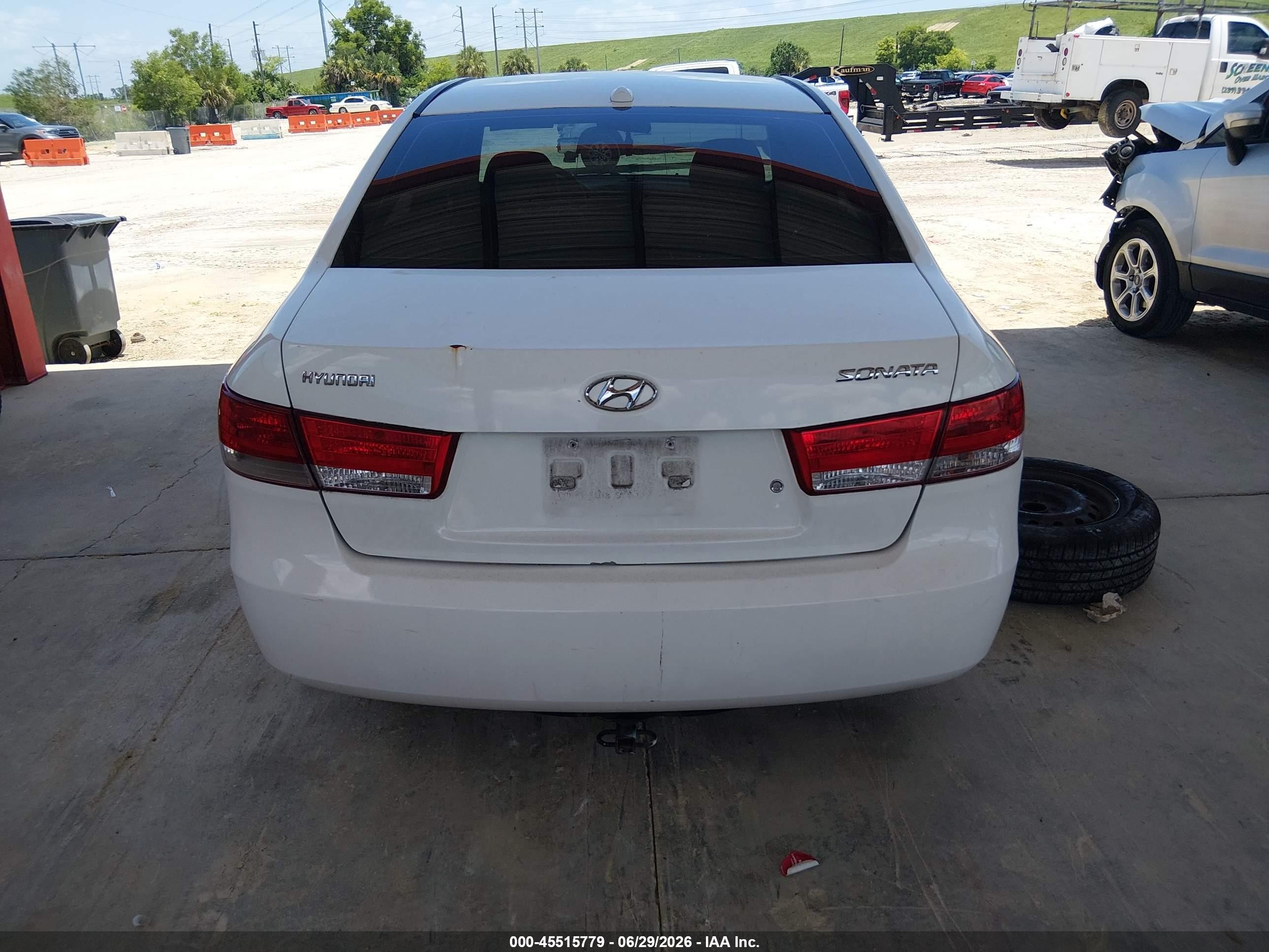 2008 Hyundai Sonata Gls White vin: 5NPET46C38H344510