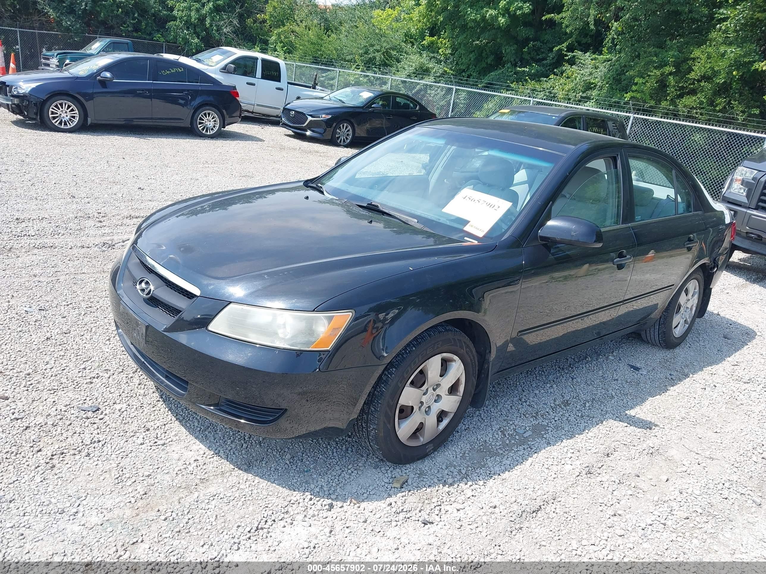 2008 Hyundai Sonata Gls Black vin: 5NPET46C38H385865
