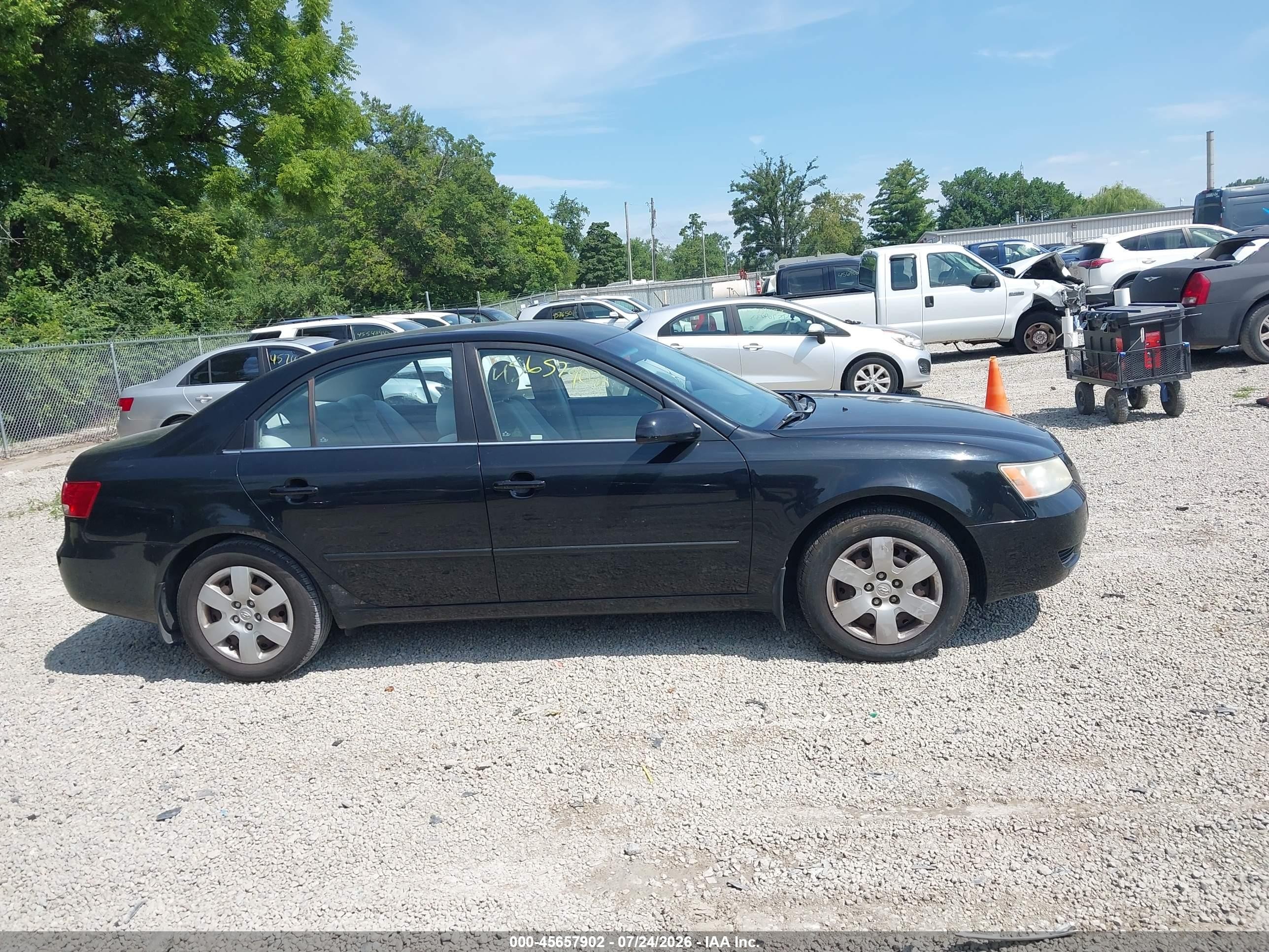 2008 Hyundai Sonata Gls Black vin: 5NPET46C38H385865