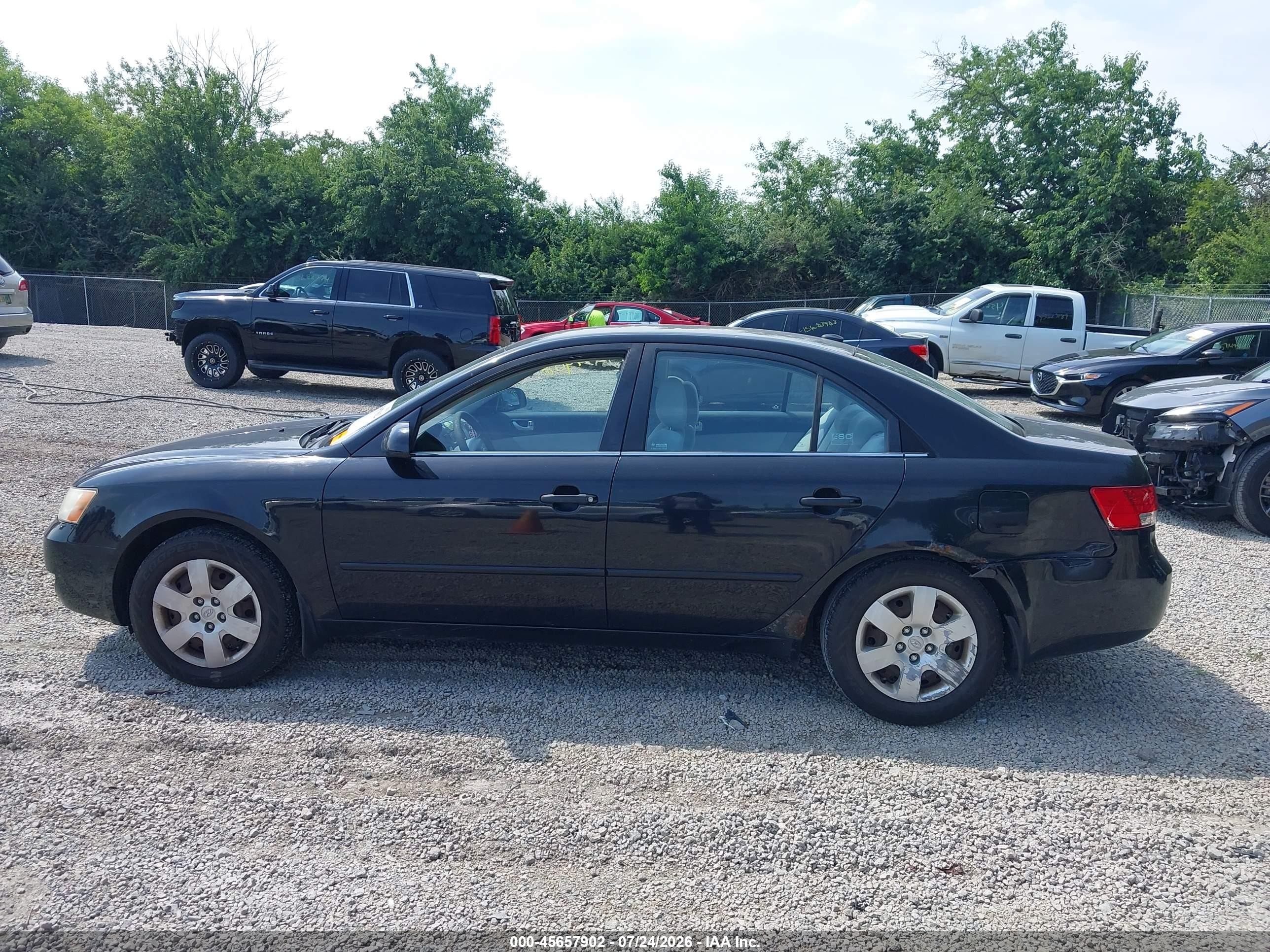 2008 Hyundai Sonata Gls Black vin: 5NPET46C38H385865