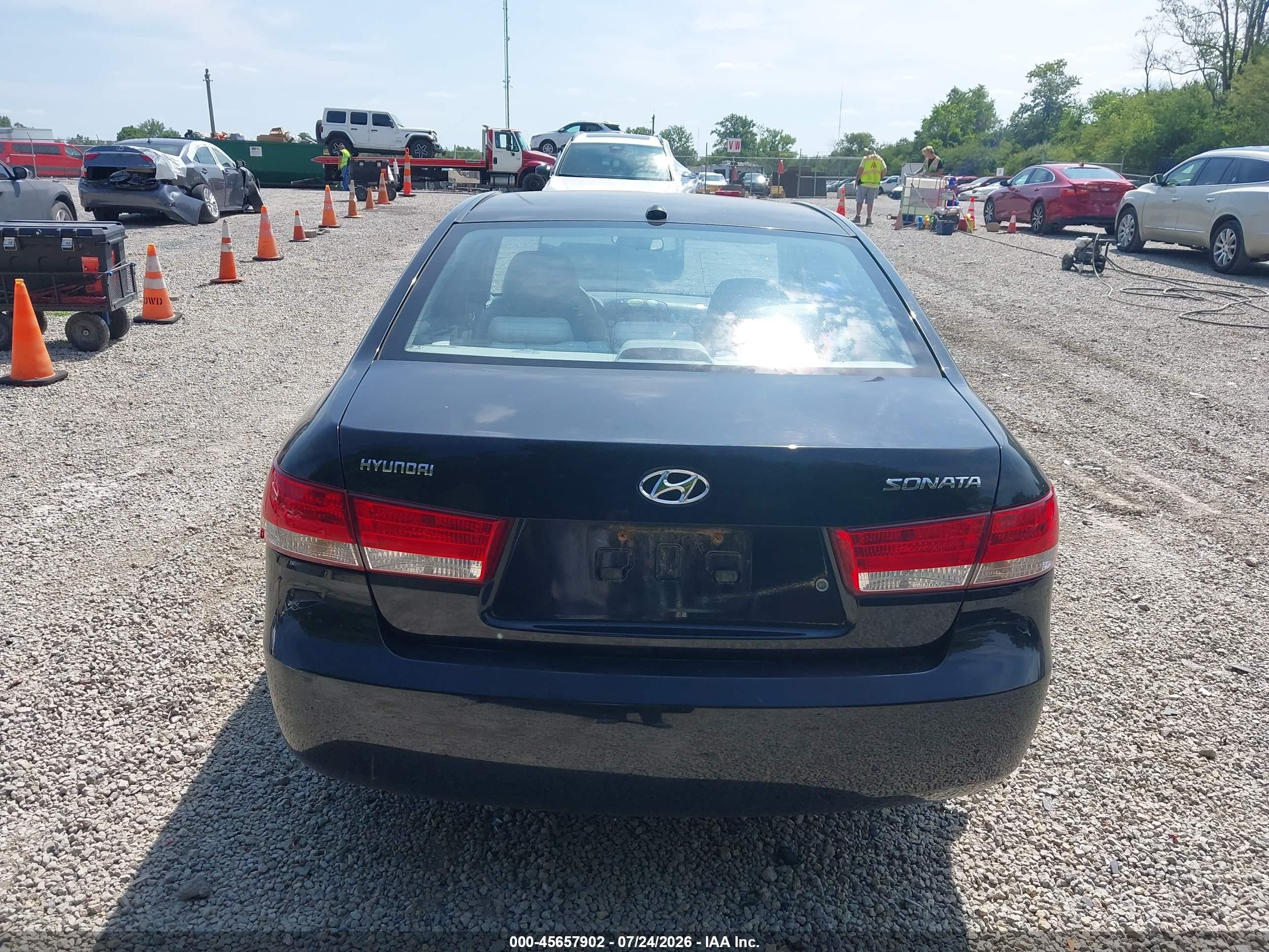 2008 Hyundai Sonata Gls Black vin: 5NPET46C38H385865