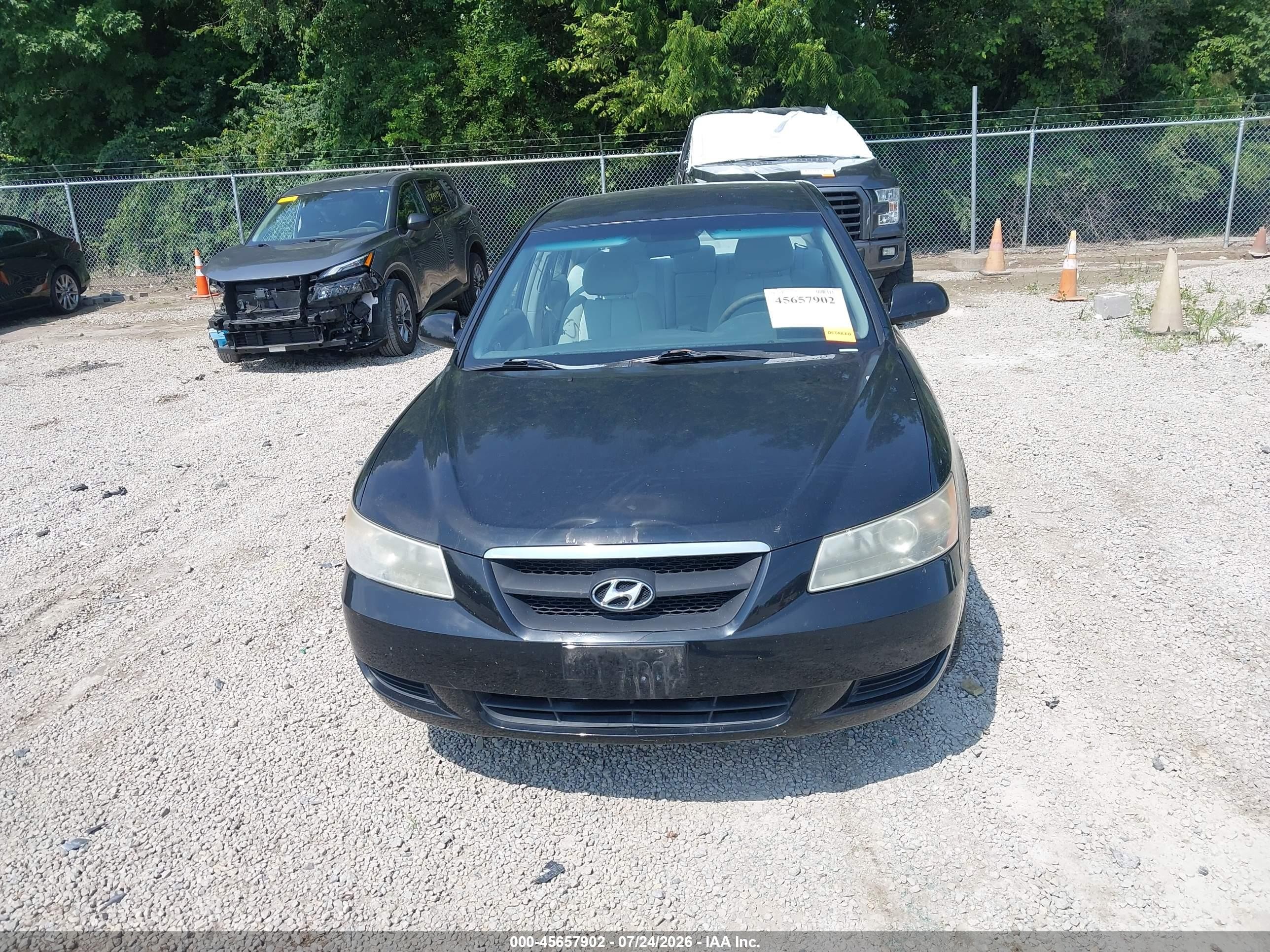 2008 Hyundai Sonata Gls Black vin: 5NPET46C38H385865
