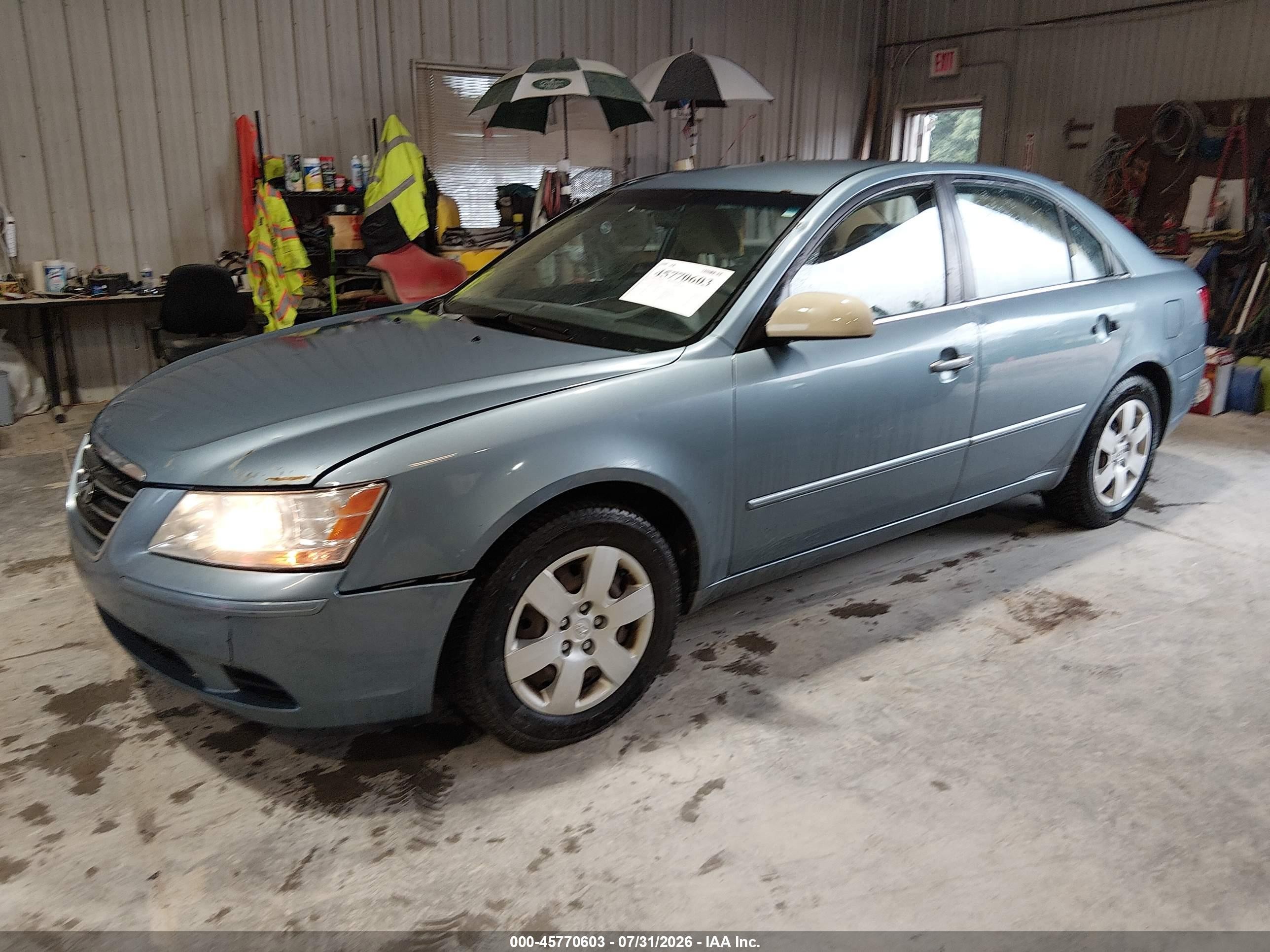 2009 Hyundai Sonata Gls Light Blue vin: 5NPET46C39H442843