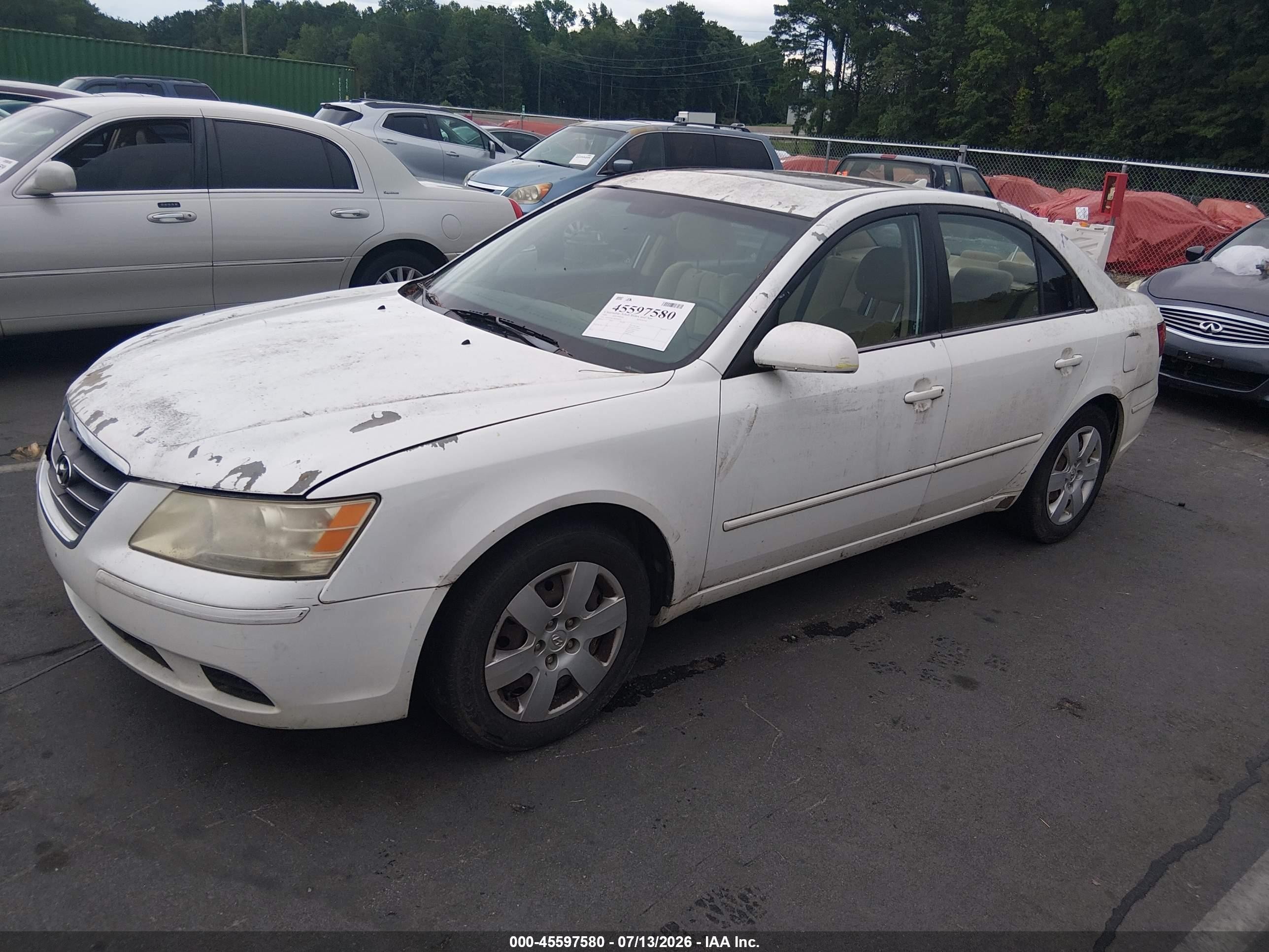2009 Hyundai Sonata Gls Белый vin: 5NPET46C39H468276