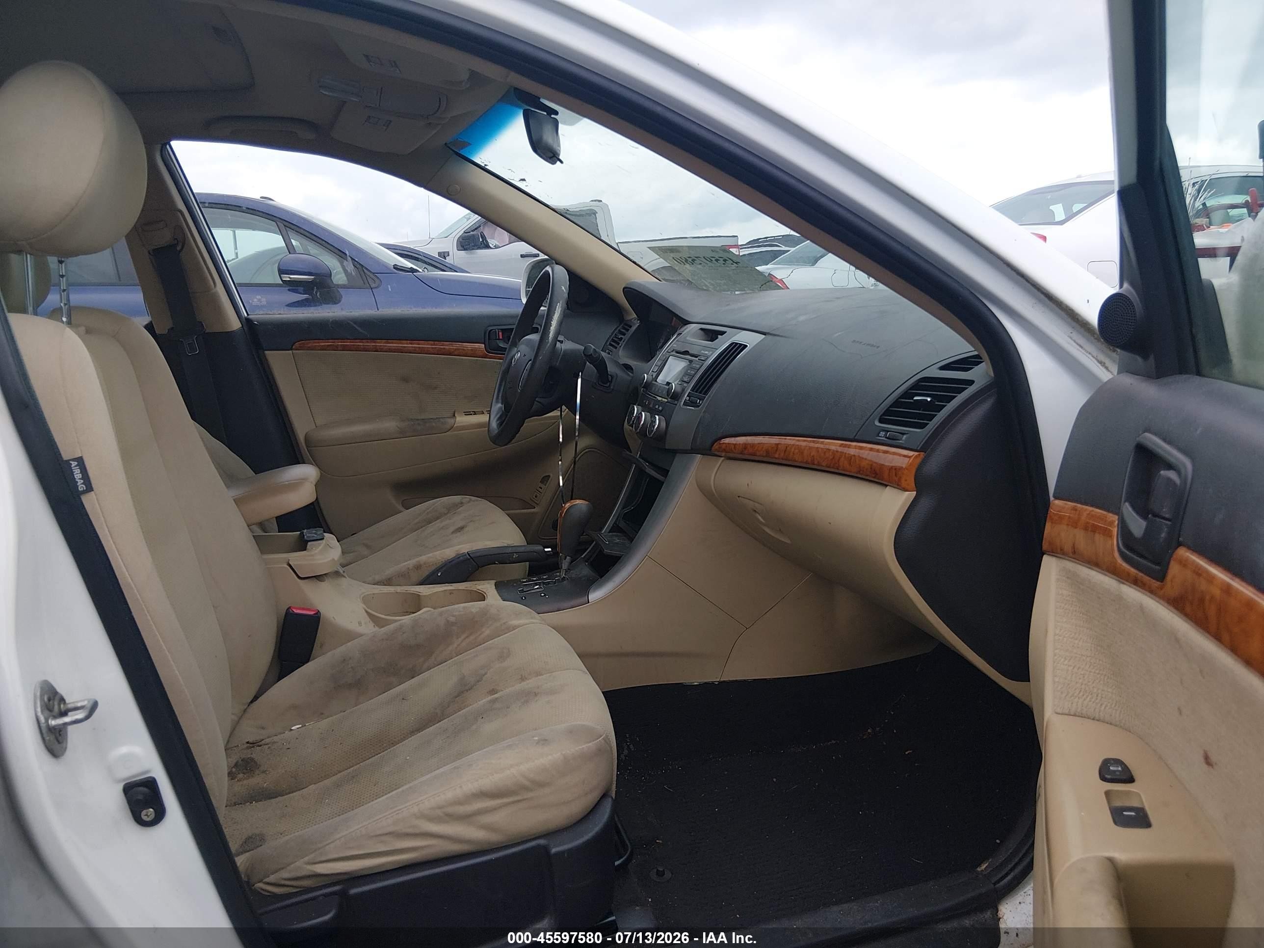 2009 Hyundai Sonata Gls Белый vin: 5NPET46C39H468276