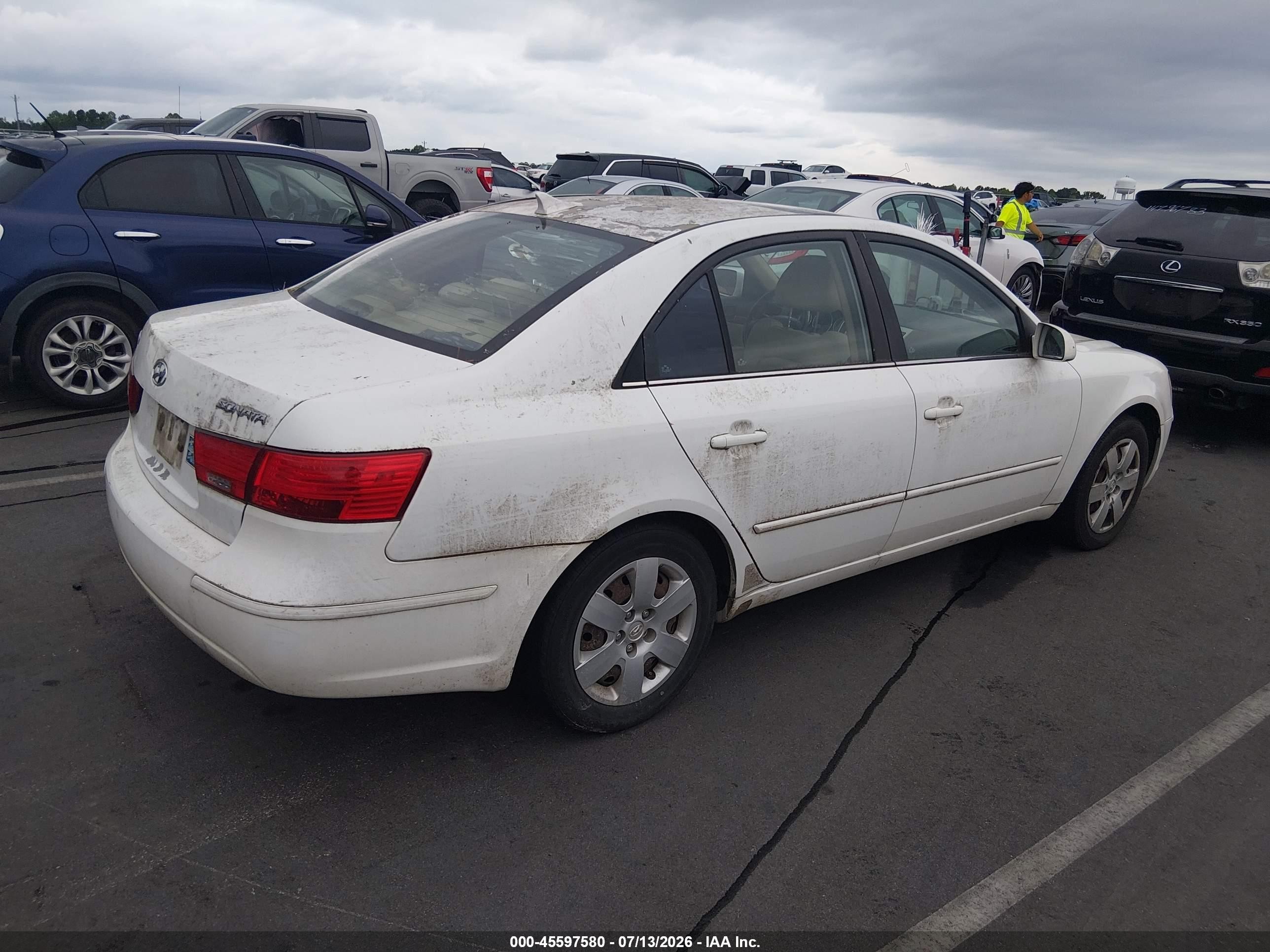 2009 Hyundai Sonata Gls Белый vin: 5NPET46C39H468276