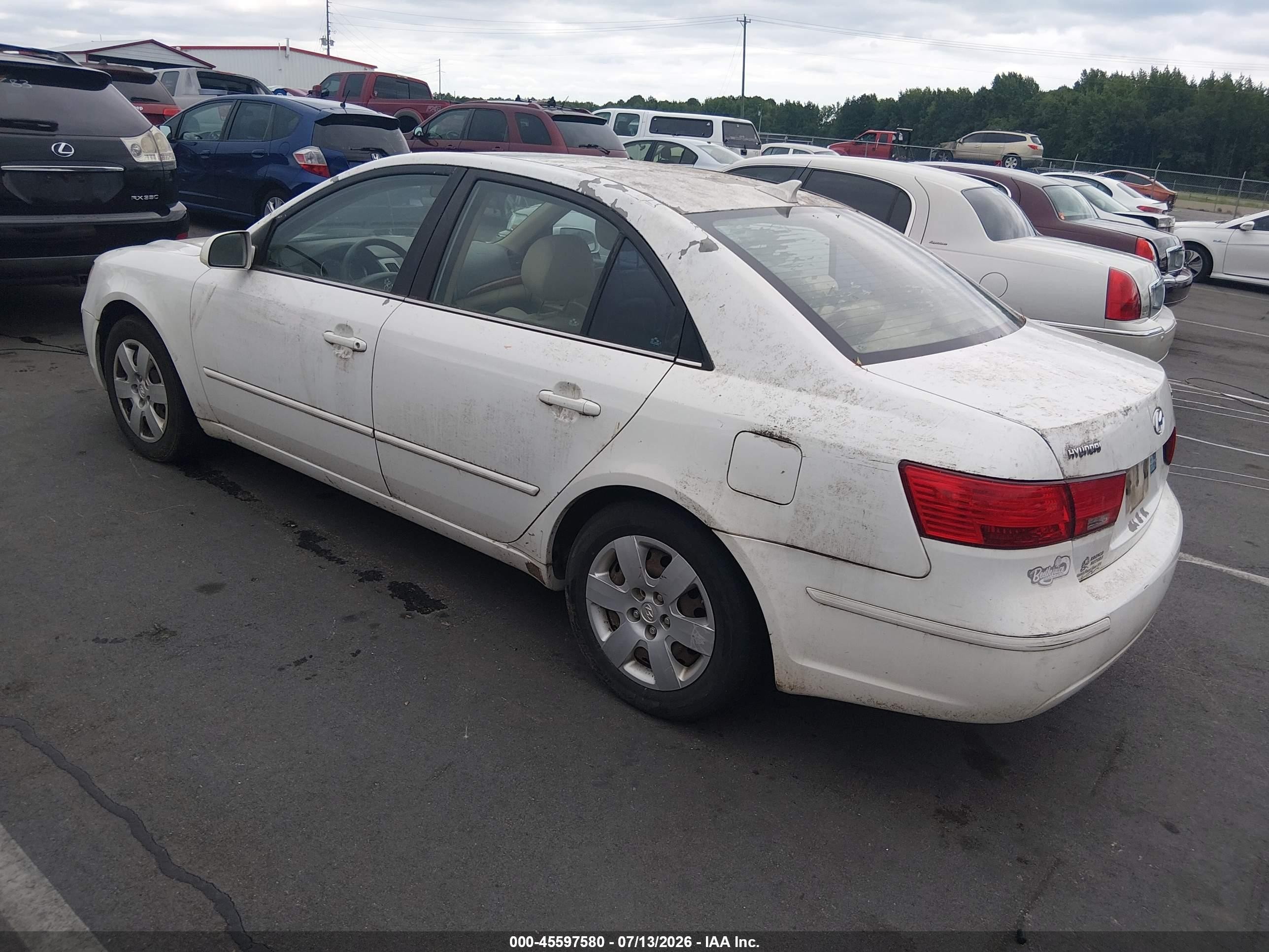 2009 Hyundai Sonata Gls Белый vin: 5NPET46C39H468276