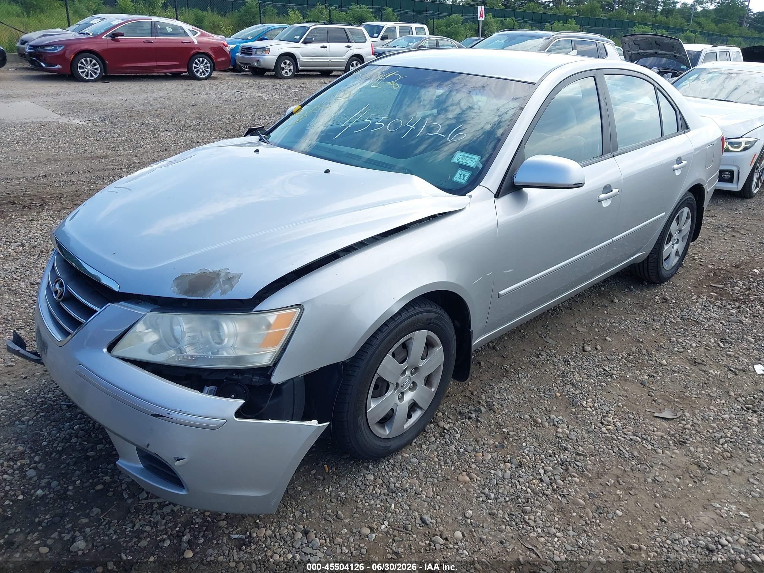 2009 Hyundai Sonata Gls Silver vin: 5NPET46C39H562447