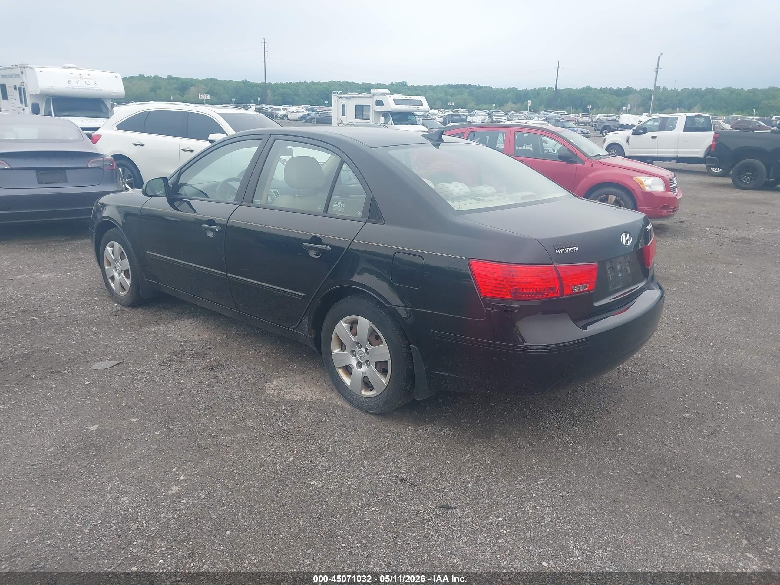 2009 Hyundai Sonata Gls Black vin: 5NPET46C39H565090