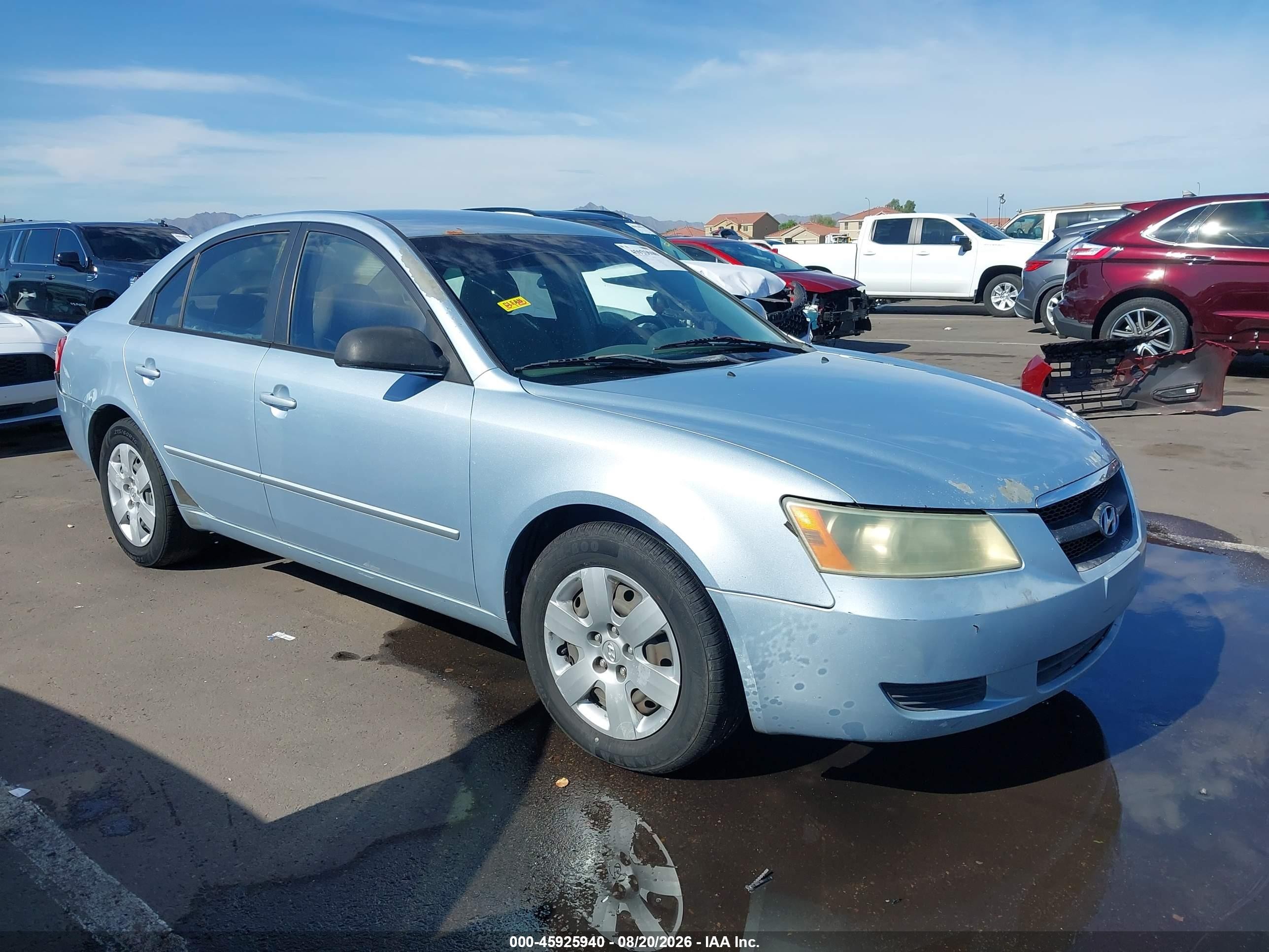 2007 Hyundai Sonata Gls/gls W/xm Серебряный vin: 5NPET46C47H182093