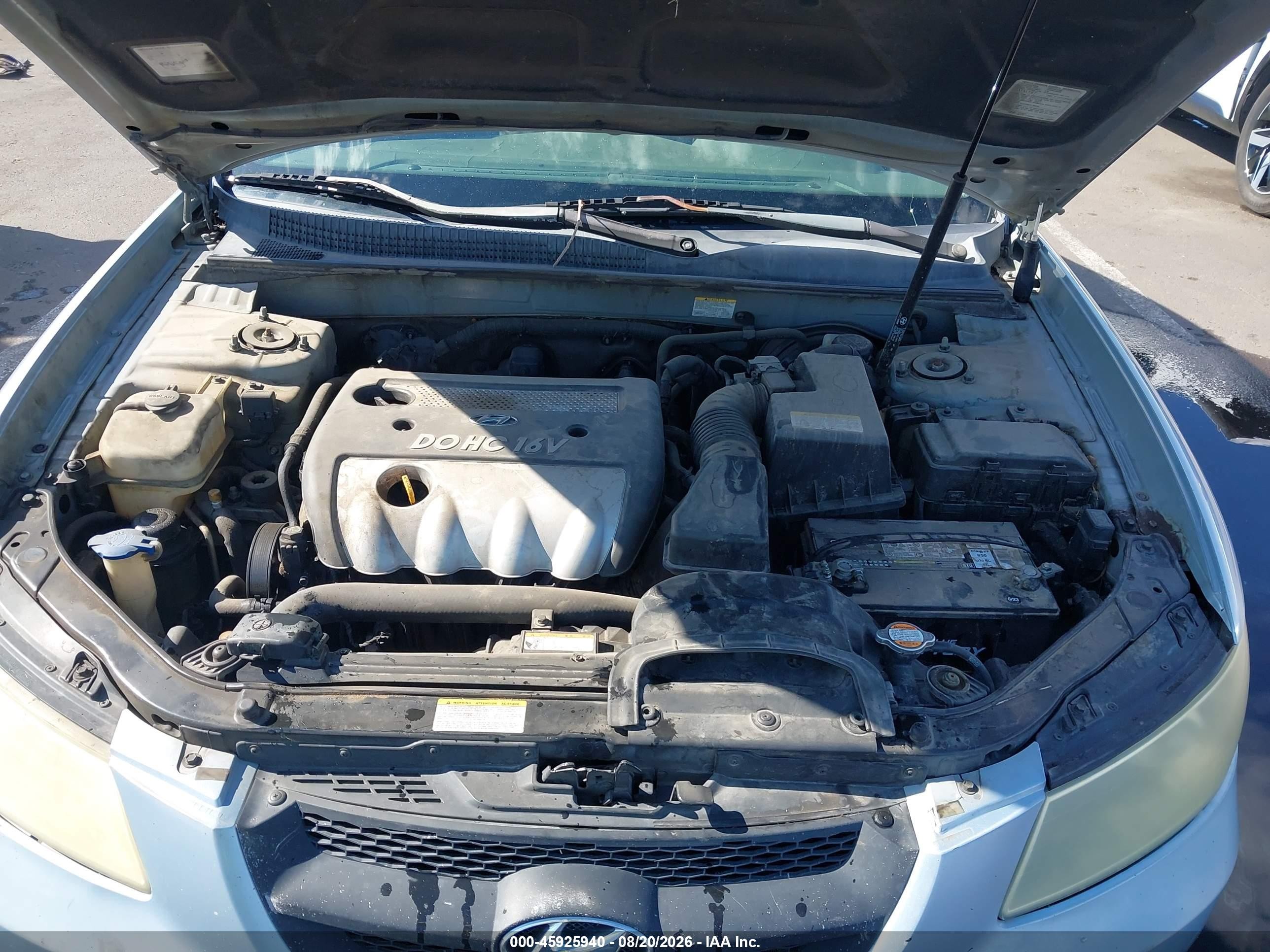 2007 Hyundai Sonata Gls/gls W/xm Серебряный vin: 5NPET46C47H182093