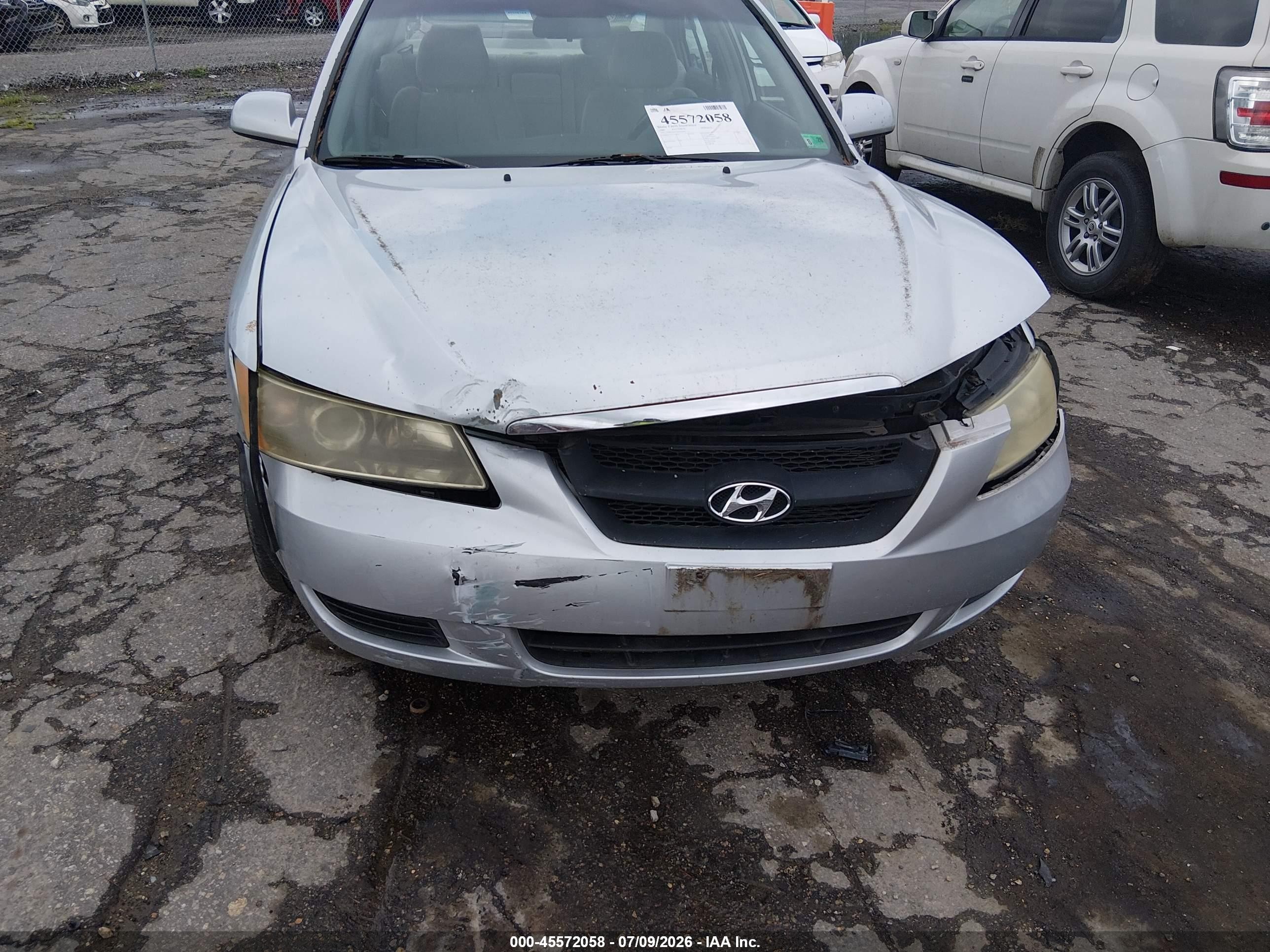 2007 Hyundai Sonata Gls/gls W/xm Silver vin: 5NPET46C47H204609