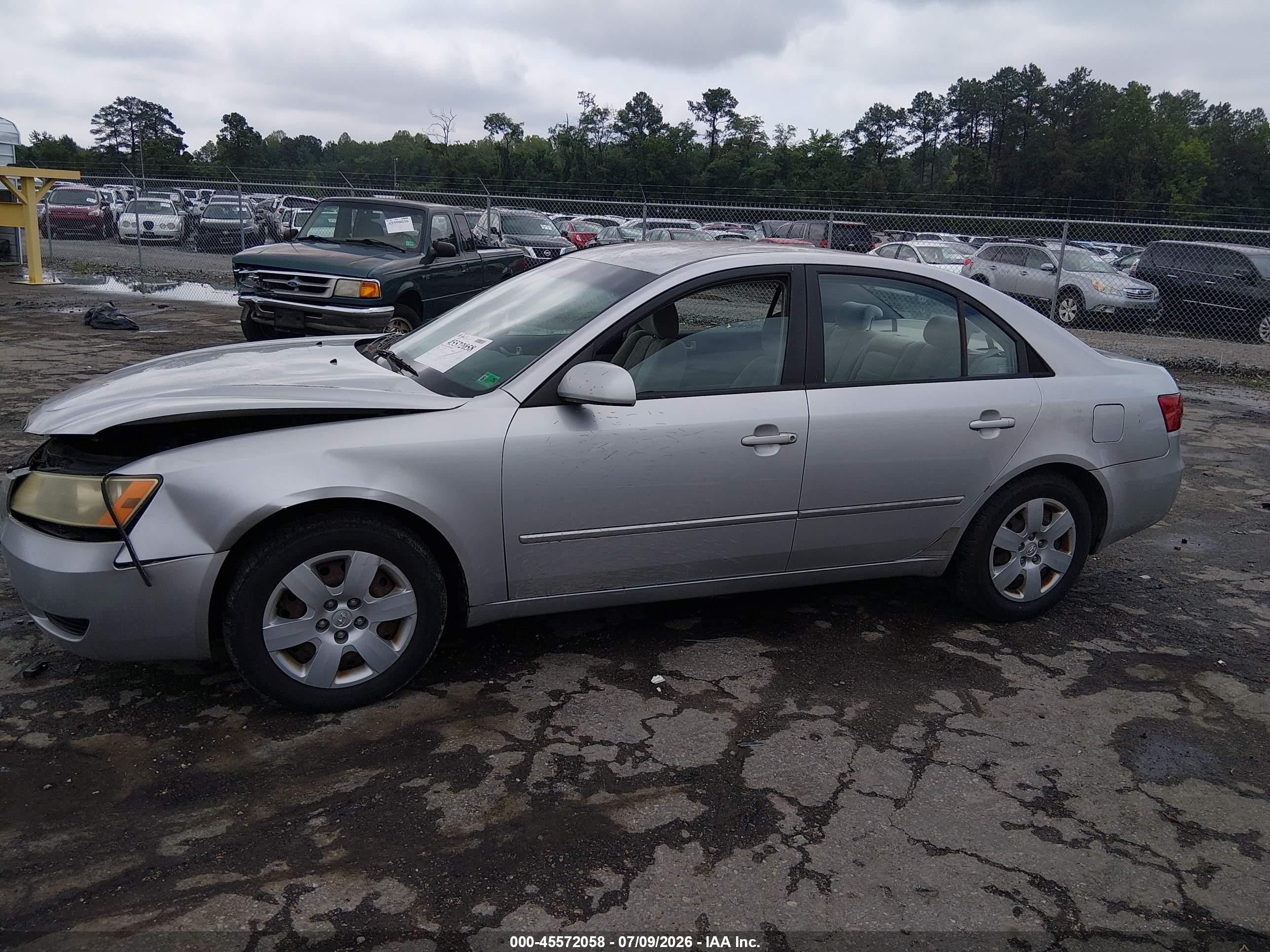 2007 Hyundai Sonata Gls/gls W/xm Silver vin: 5NPET46C47H204609