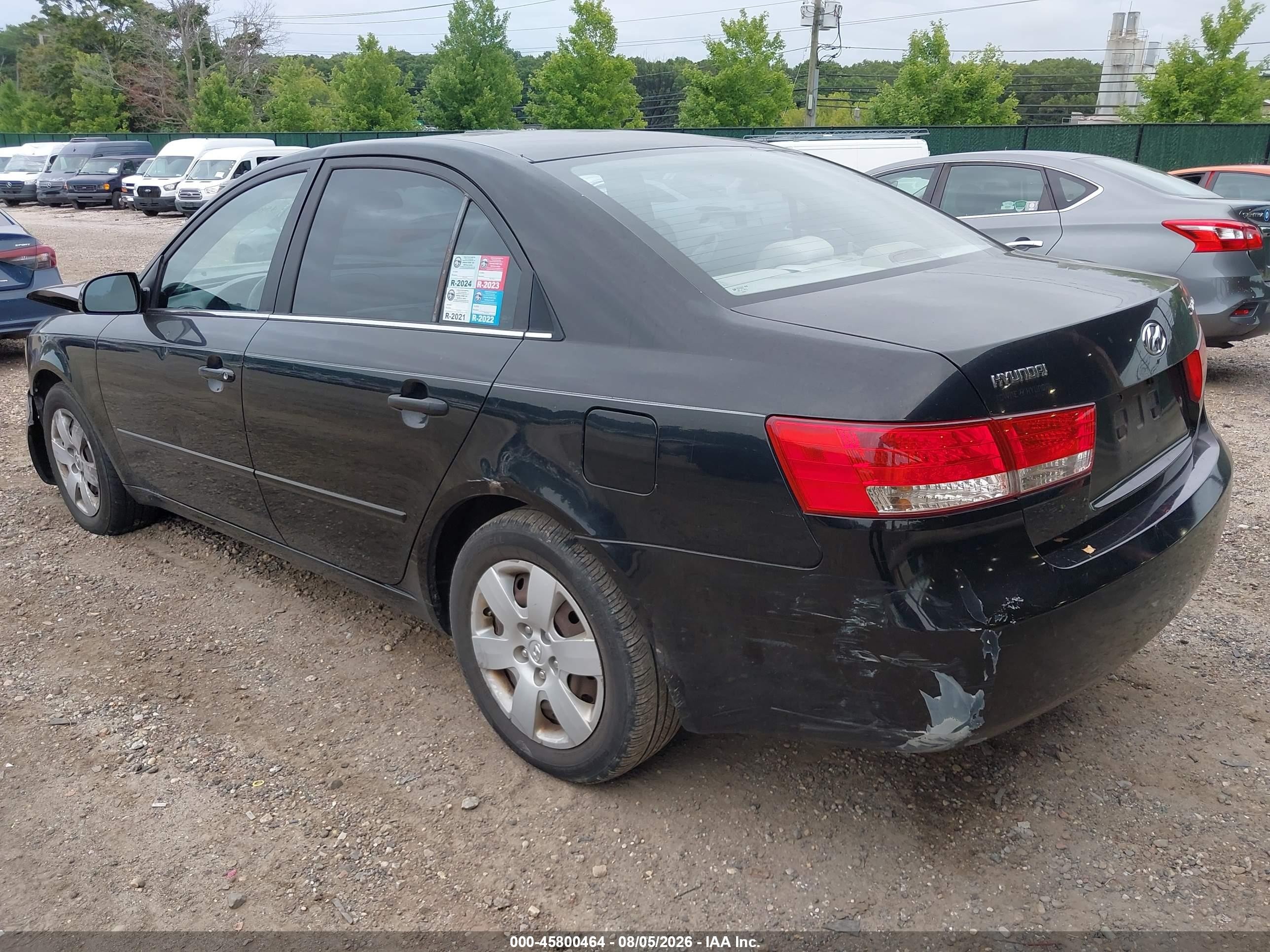 2007 Hyundai Sonata Gls/gls W/xm Black vin: 5NPET46C47H231003