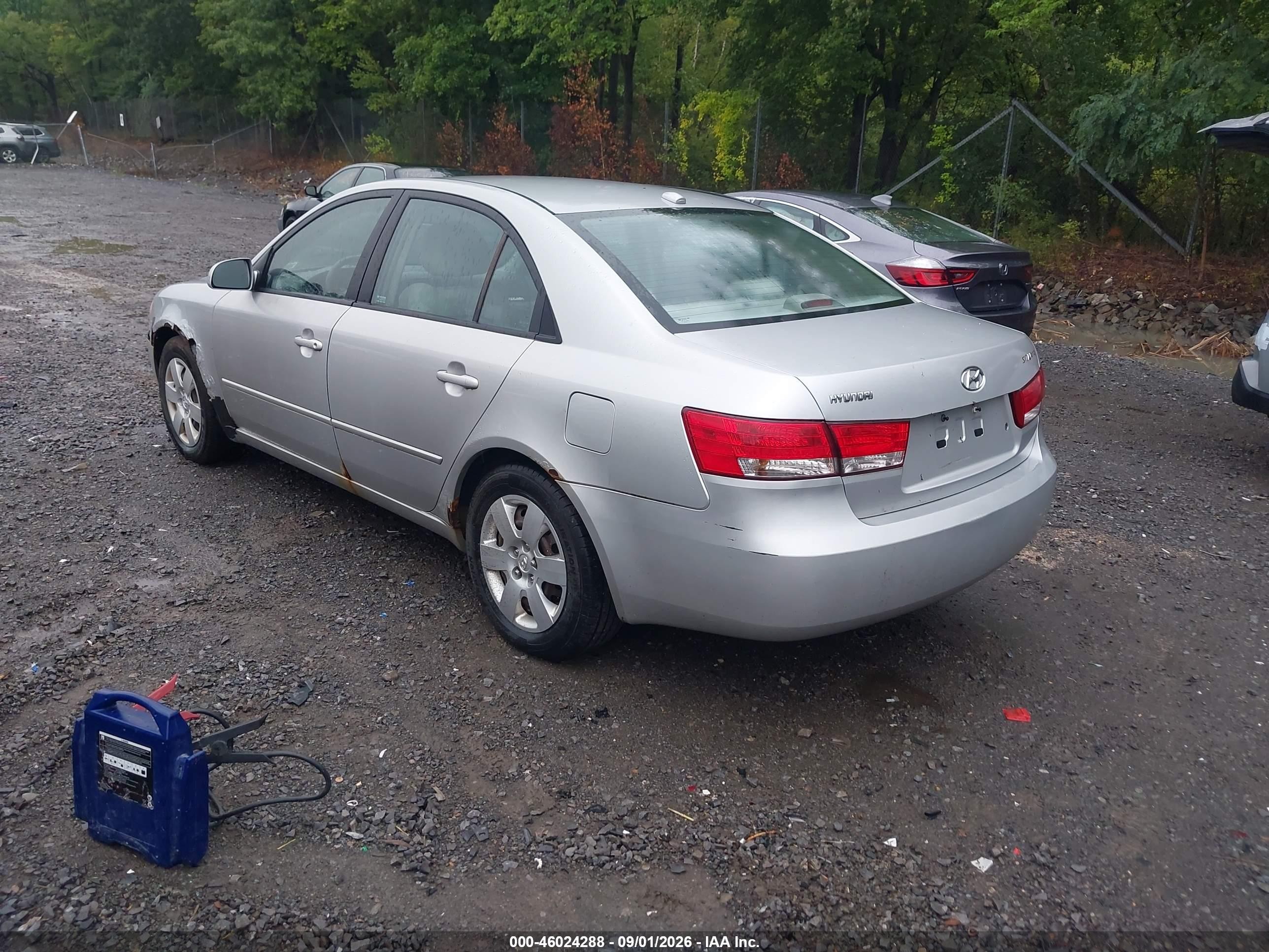 2007 Hyundai Sonata Gls Silver vin: 5NPET46C47H254314