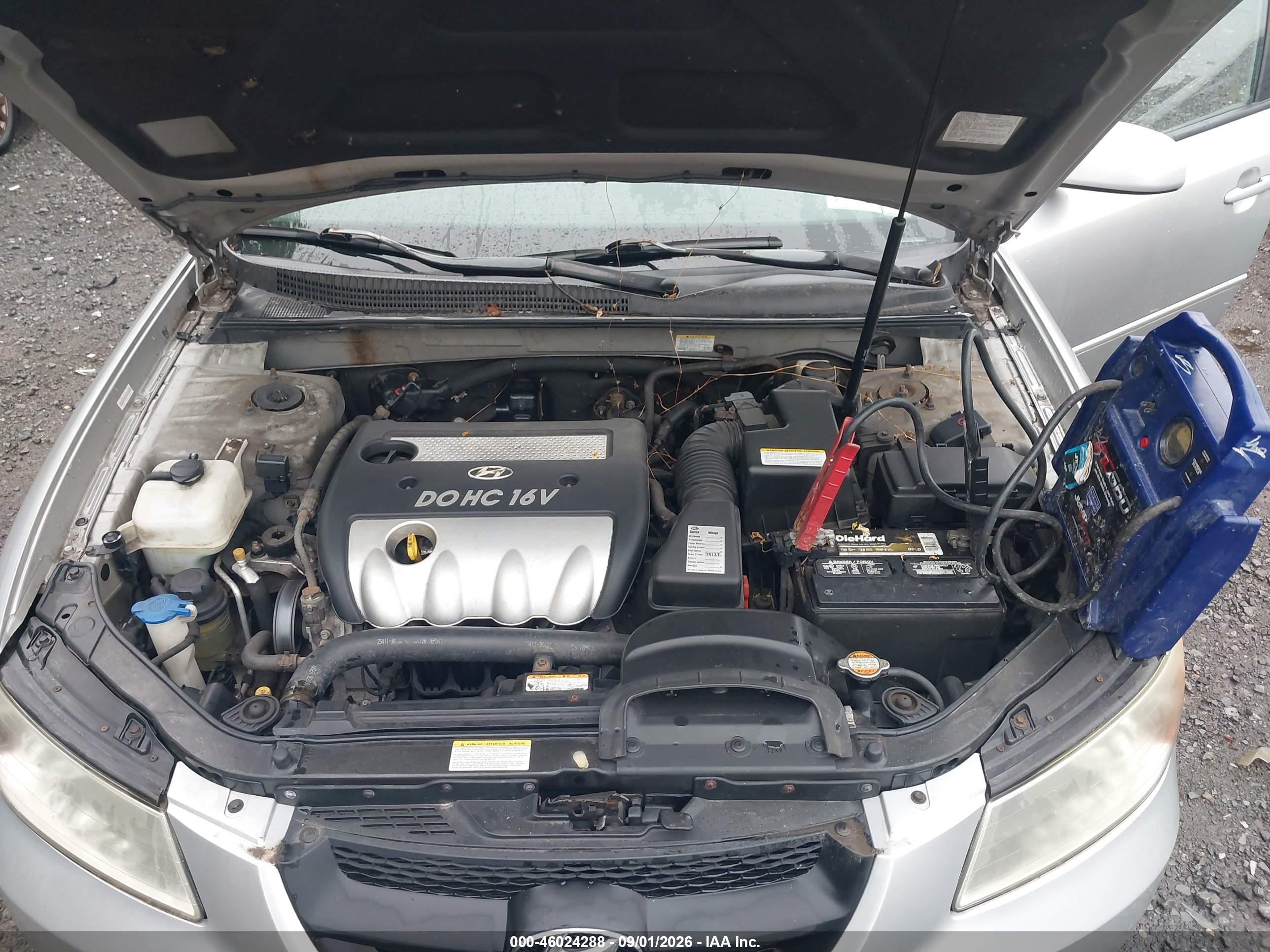 2007 Hyundai Sonata Gls Silver vin: 5NPET46C47H254314