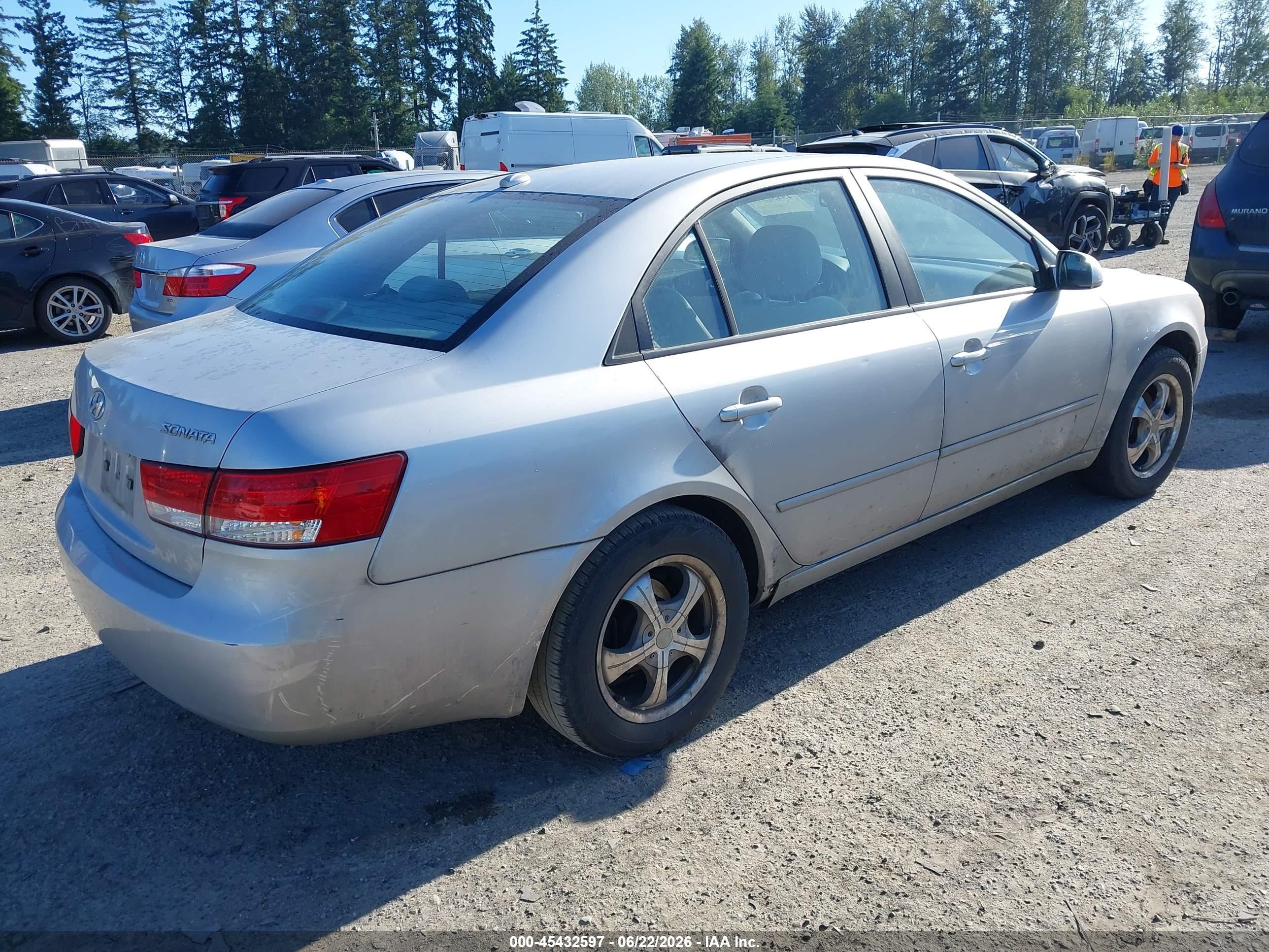 2007 Hyundai Sonata Gls/gls W/xm Silver vin: 5NPET46C47H263000