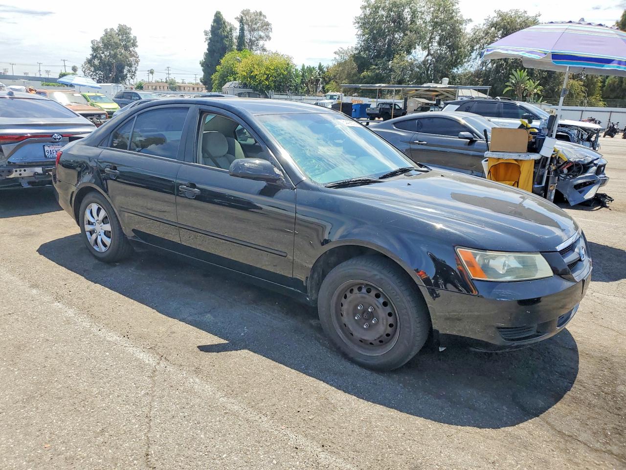 2007 Hyundai Sonata Gls Black vin: 5NPET46C47H267869