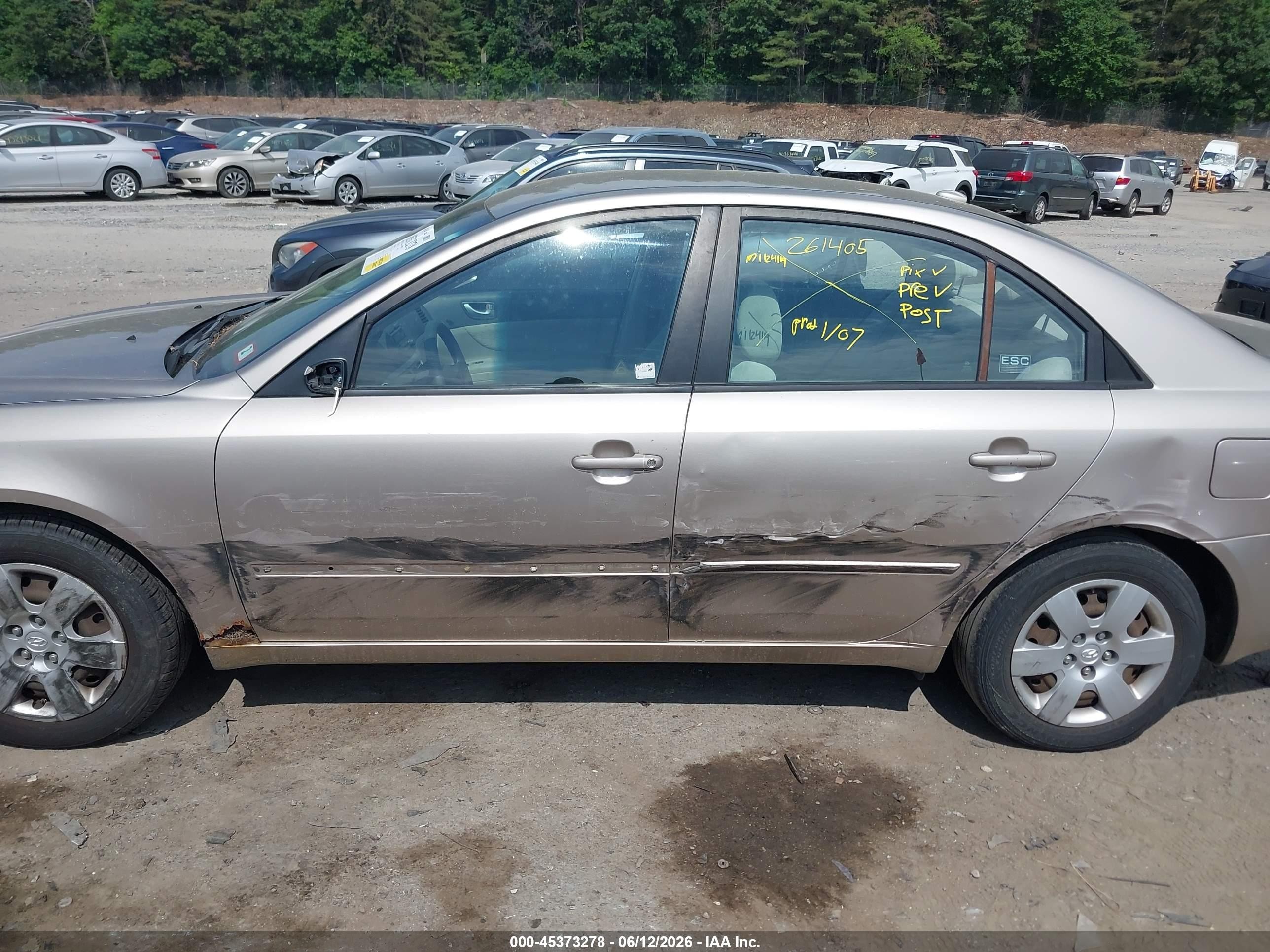 2007 Hyundai Sonata Gls/gls W/xm Beige vin: 5NPET46C47H283408