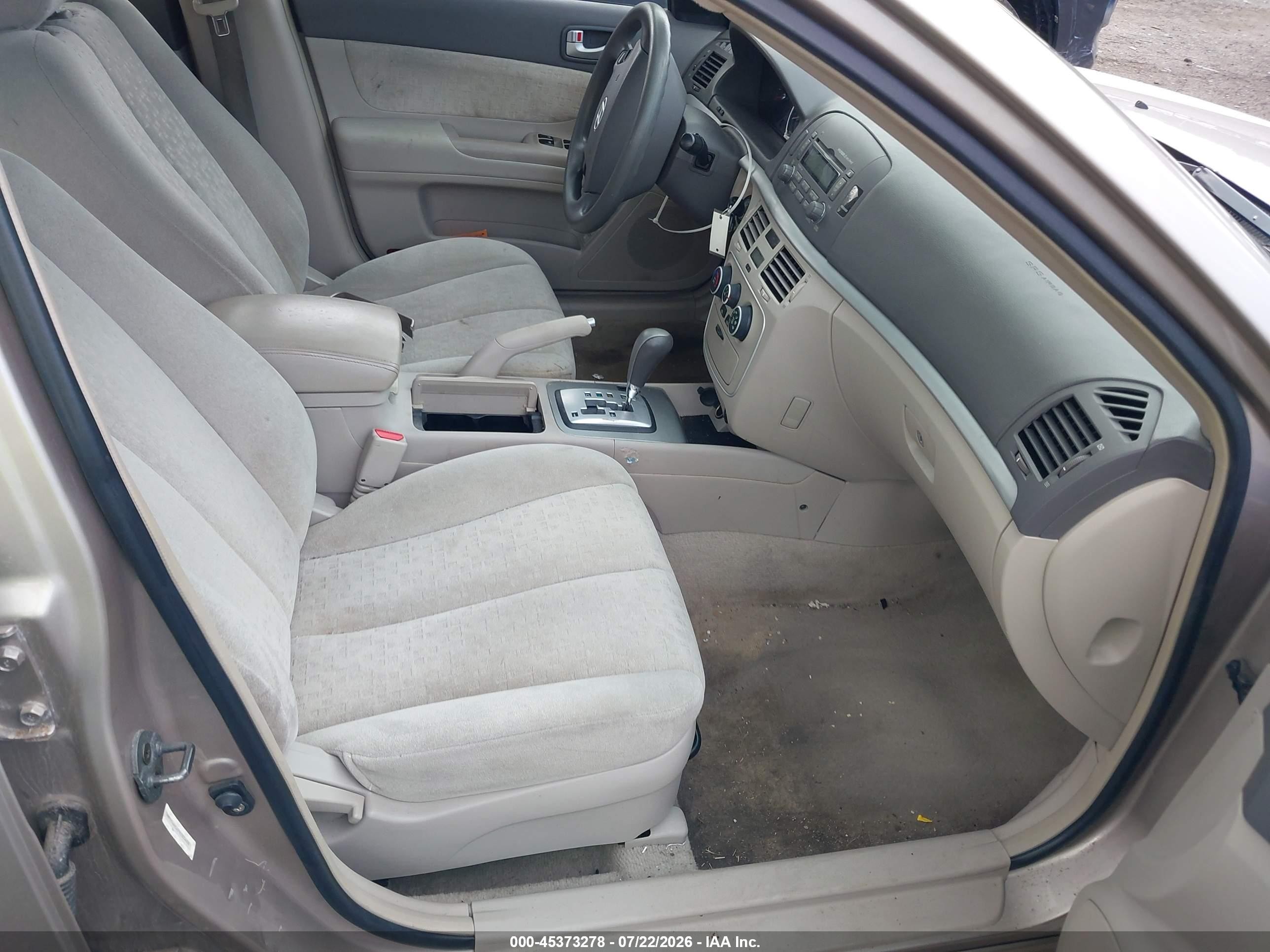 2007 Hyundai Sonata Gls/gls W/xm Beige vin: 5NPET46C47H283408