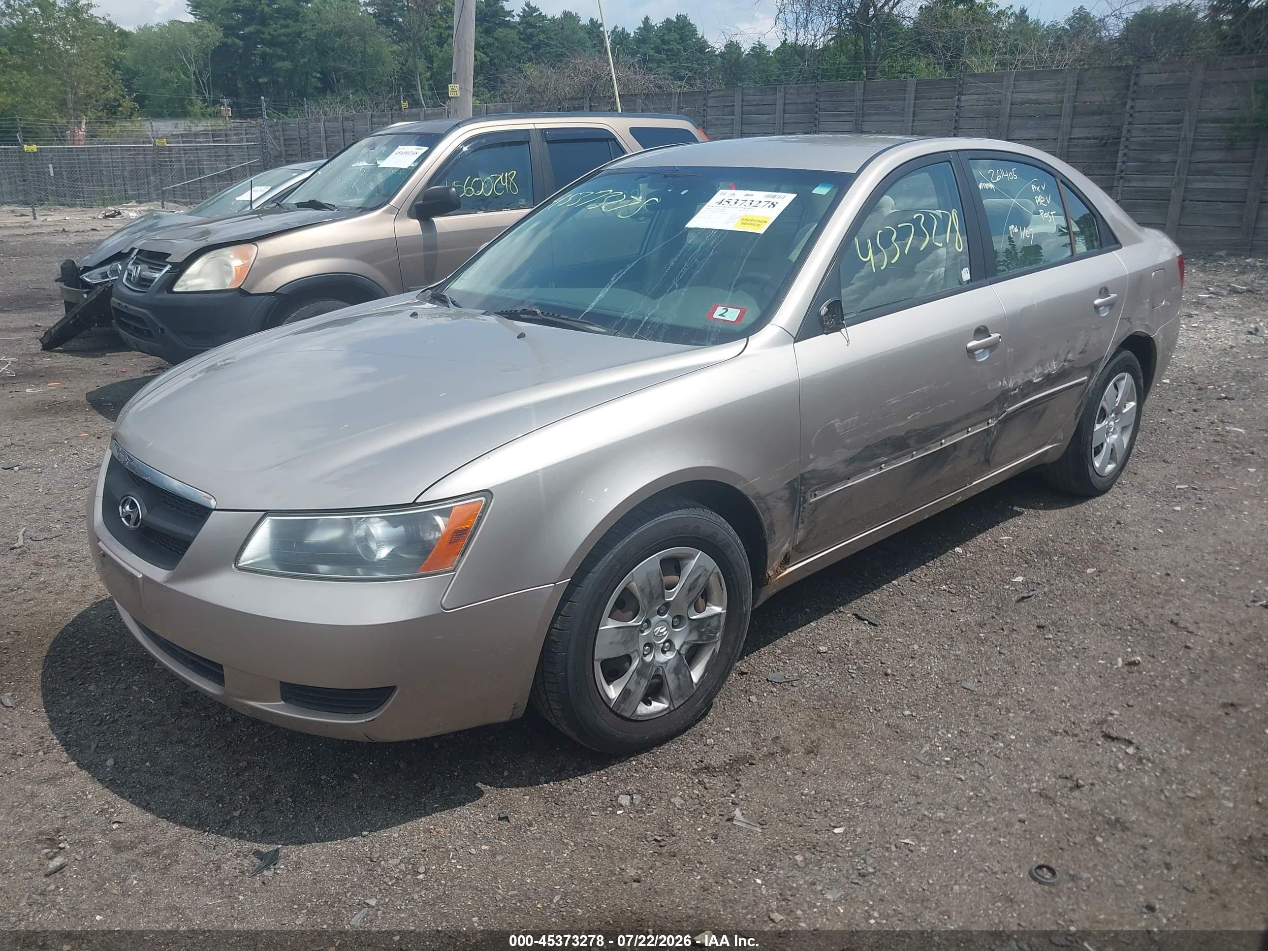 2007 Hyundai Sonata Gls/gls W/xm Beige vin: 5NPET46C47H283408