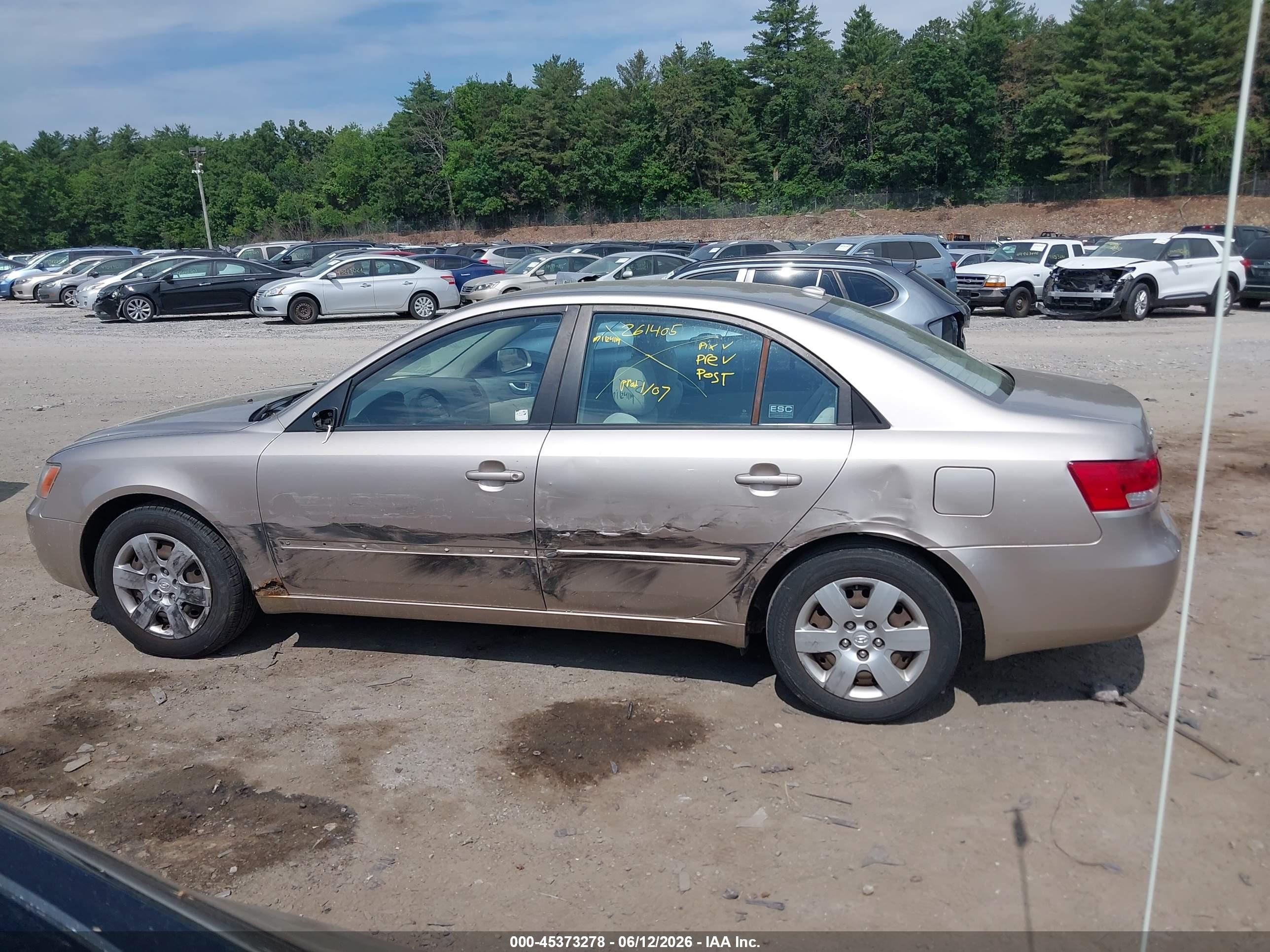 2007 Hyundai Sonata Gls/gls W/xm Beige vin: 5NPET46C47H283408