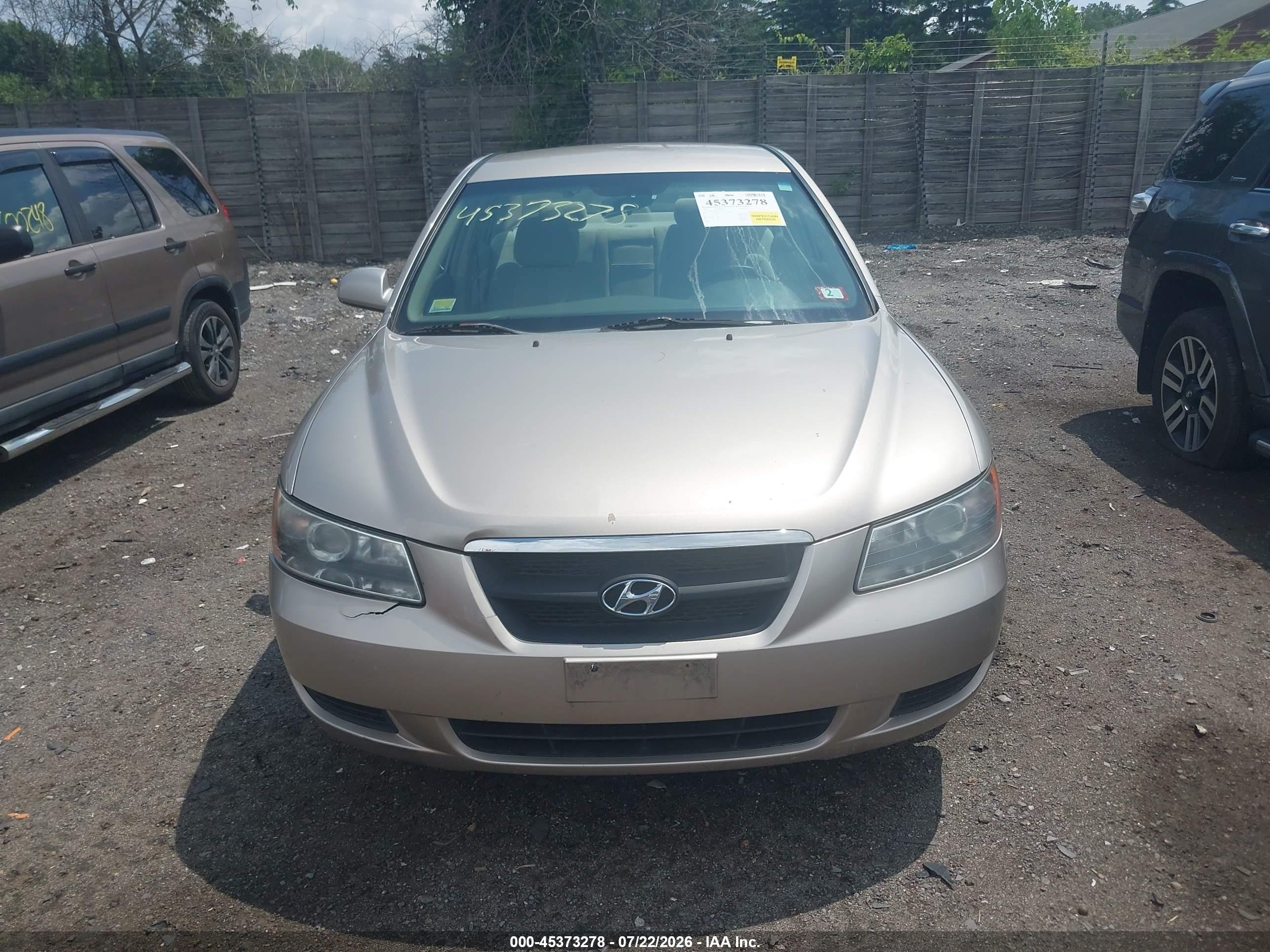 2007 Hyundai Sonata Gls/gls W/xm Beige vin: 5NPET46C47H283408