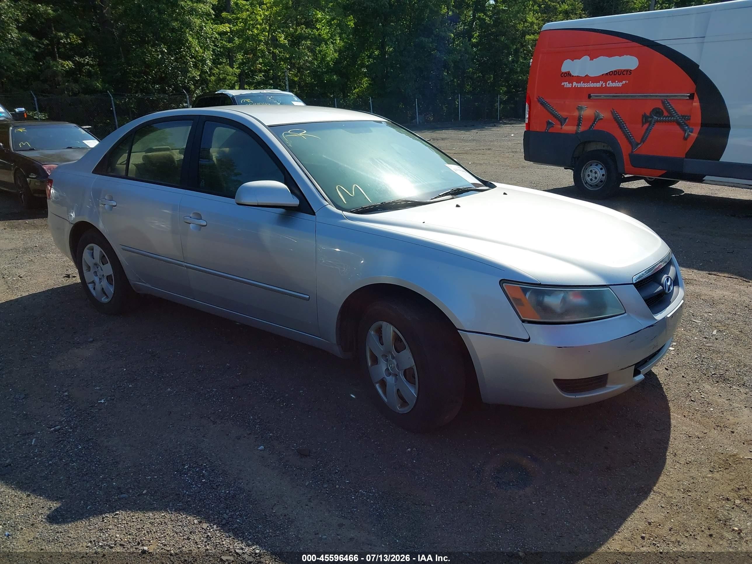 2008 Hyundai Sonata Gls Silver vin: 5NPET46C48H345956