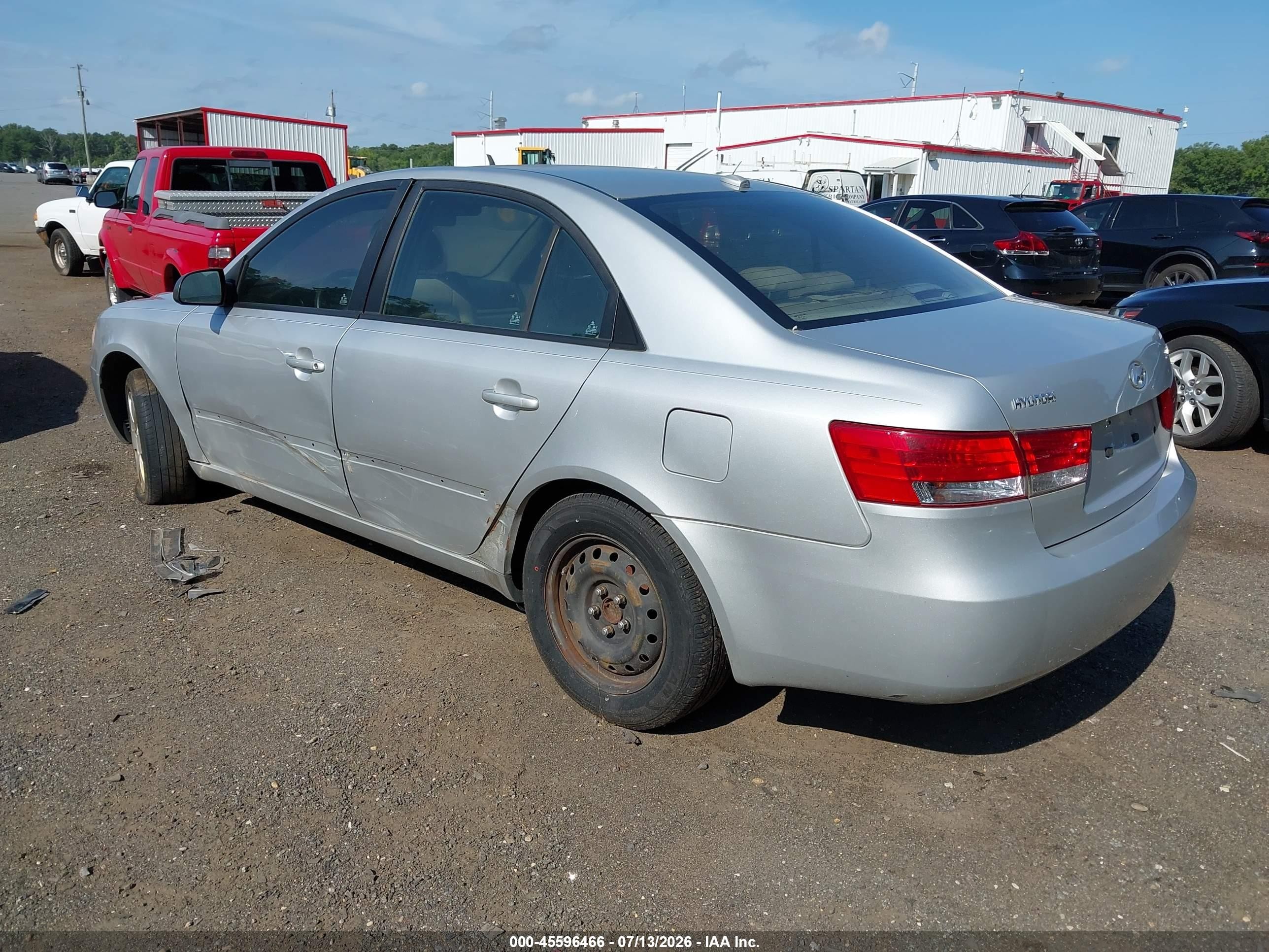 2008 Hyundai Sonata Gls Silver vin: 5NPET46C48H345956