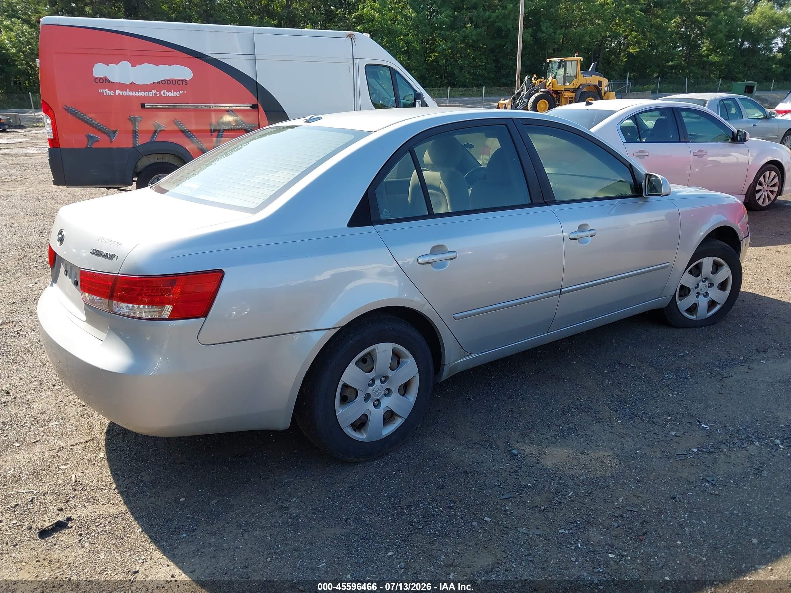 2008 Hyundai Sonata Gls Silver vin: 5NPET46C48H345956