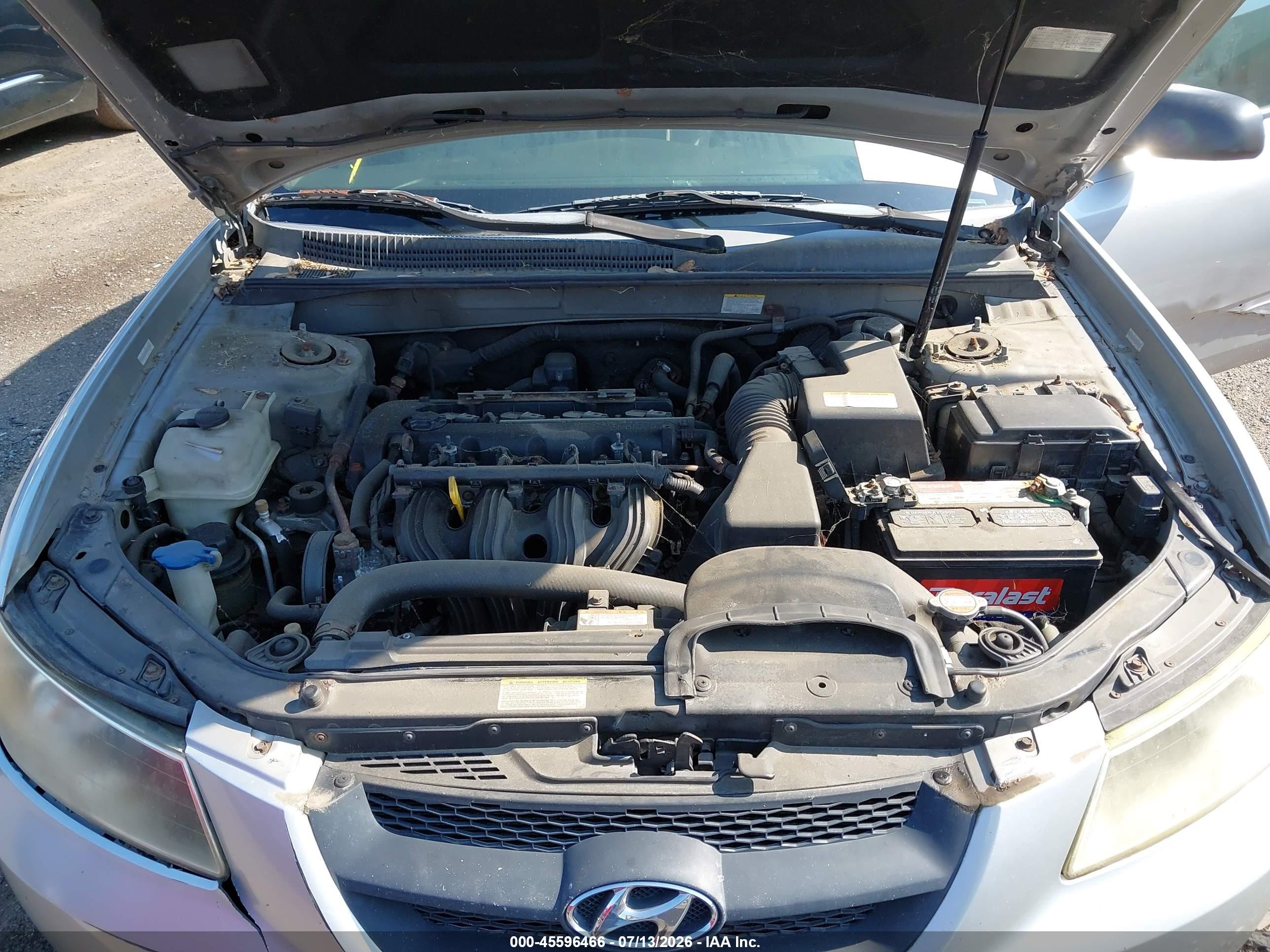 2008 Hyundai Sonata Gls Silver vin: 5NPET46C48H345956