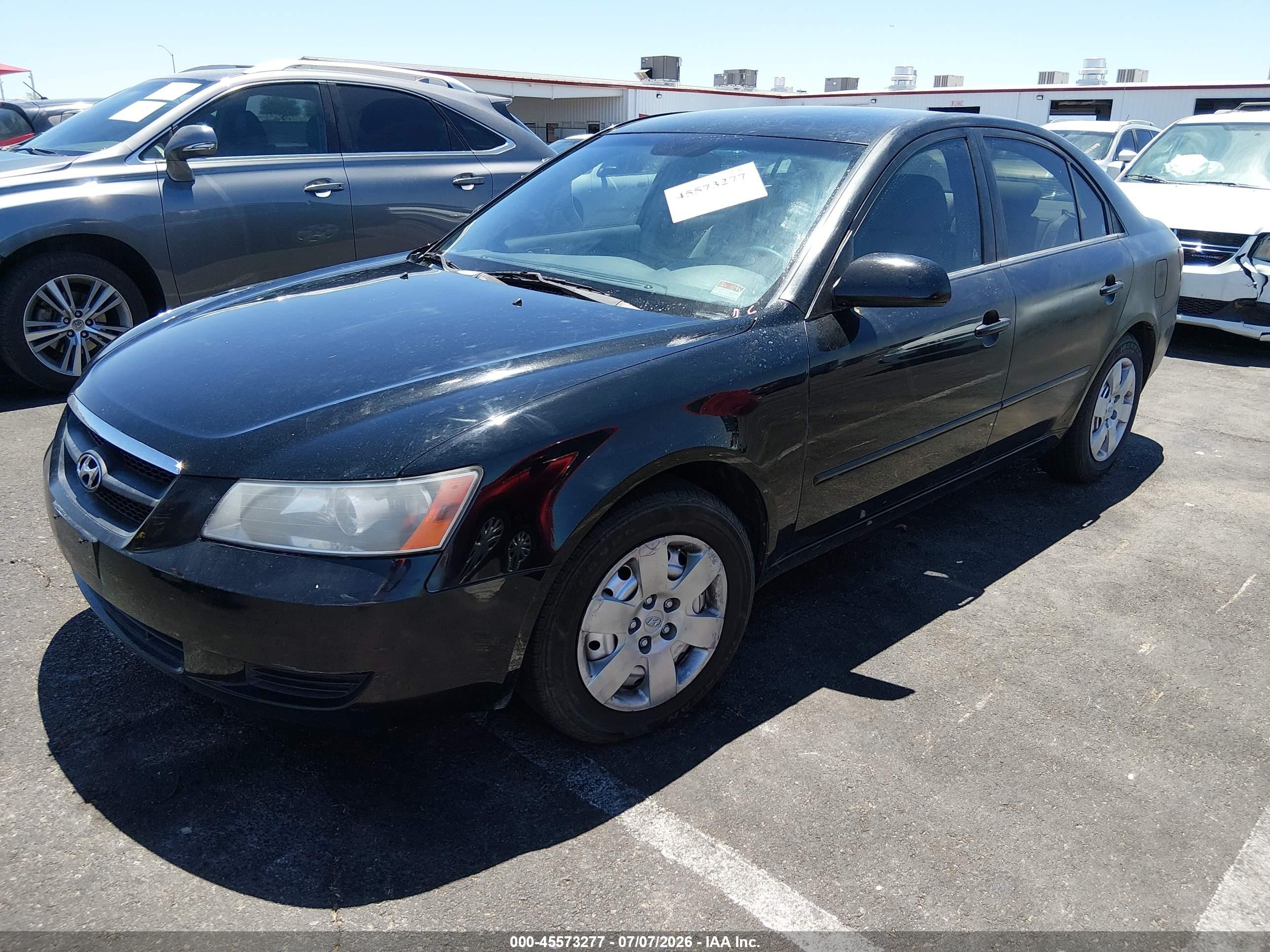 2008 Hyundai Sonata Gls Black vin: 5NPET46C48H346265