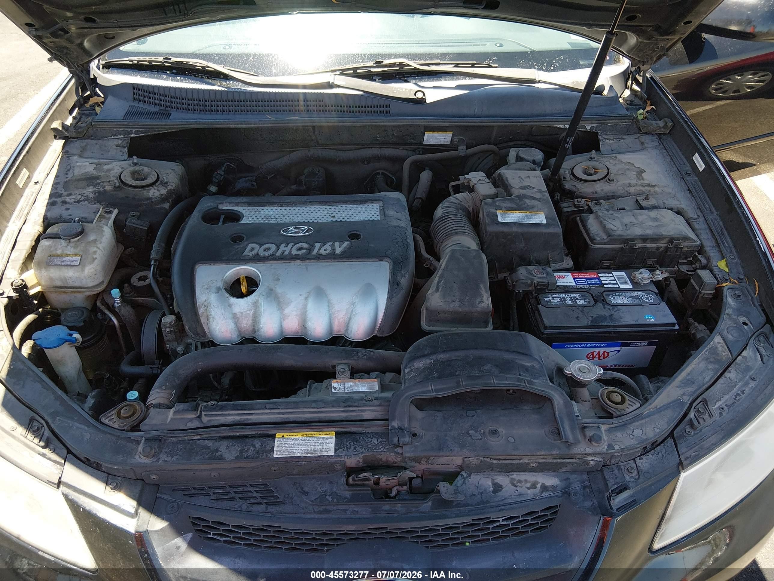 2008 Hyundai Sonata Gls Black vin: 5NPET46C48H346265