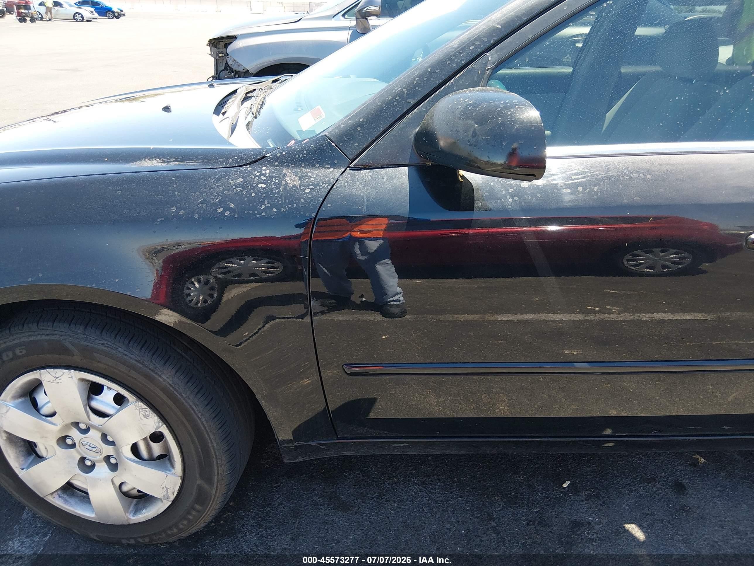 2008 Hyundai Sonata Gls Black vin: 5NPET46C48H346265