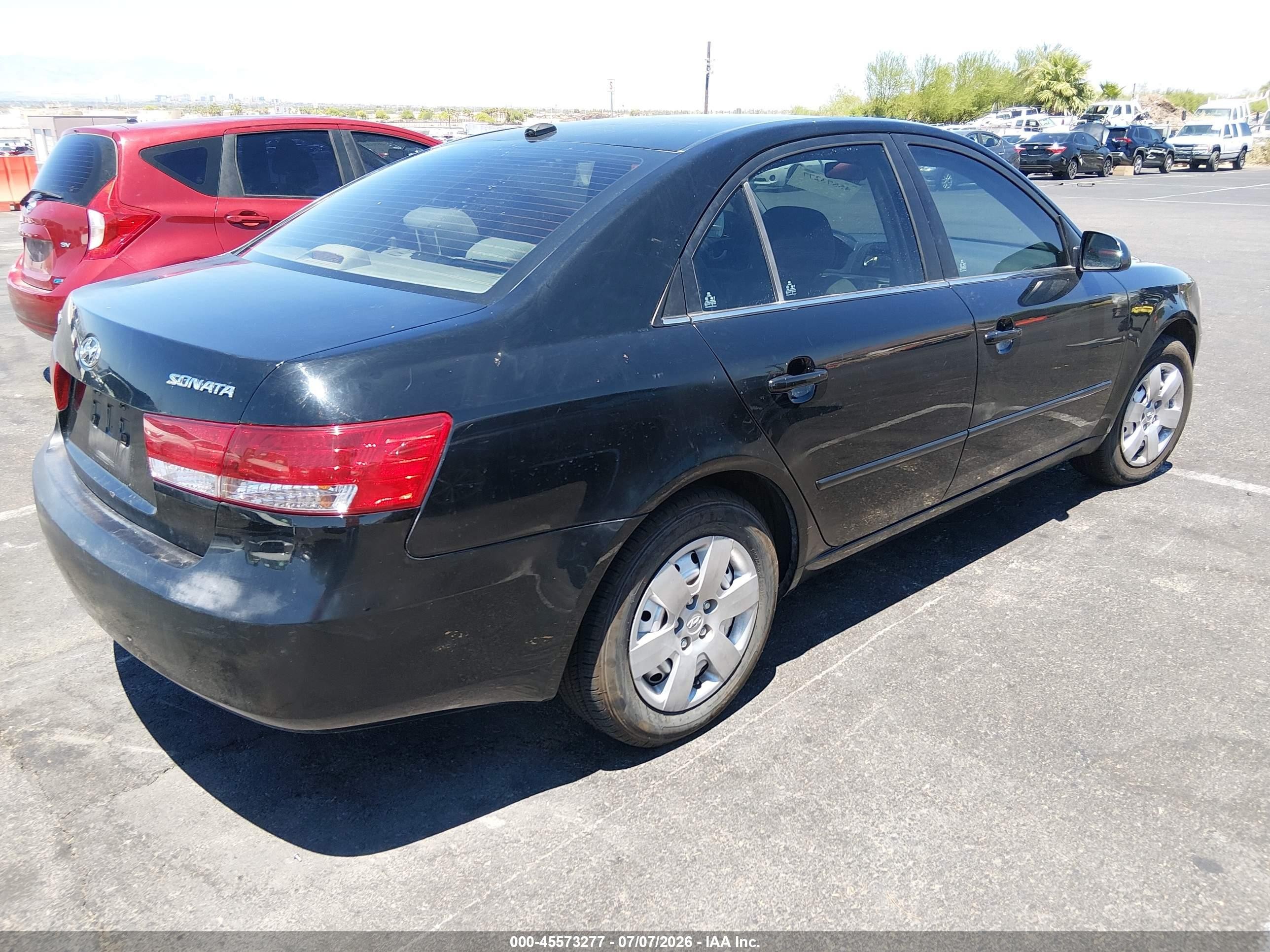 2008 Hyundai Sonata Gls Black vin: 5NPET46C48H346265