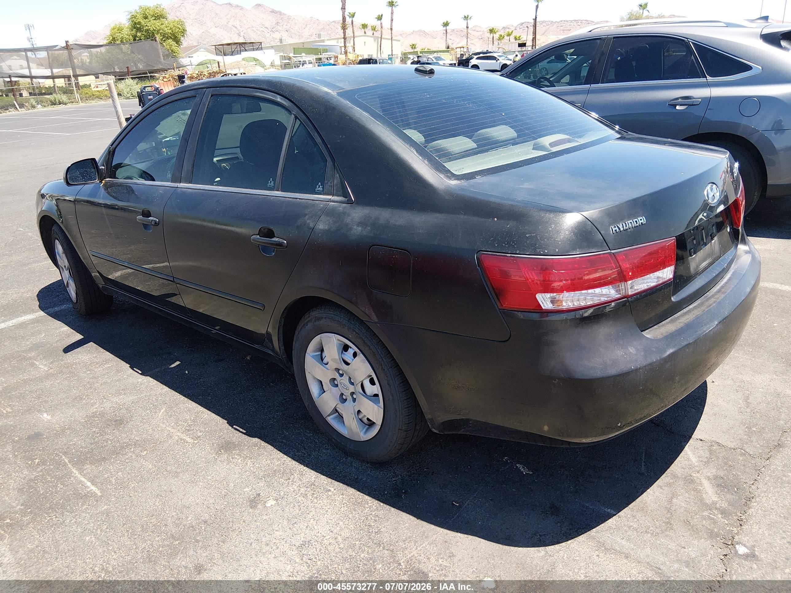 2008 Hyundai Sonata Gls Black vin: 5NPET46C48H346265