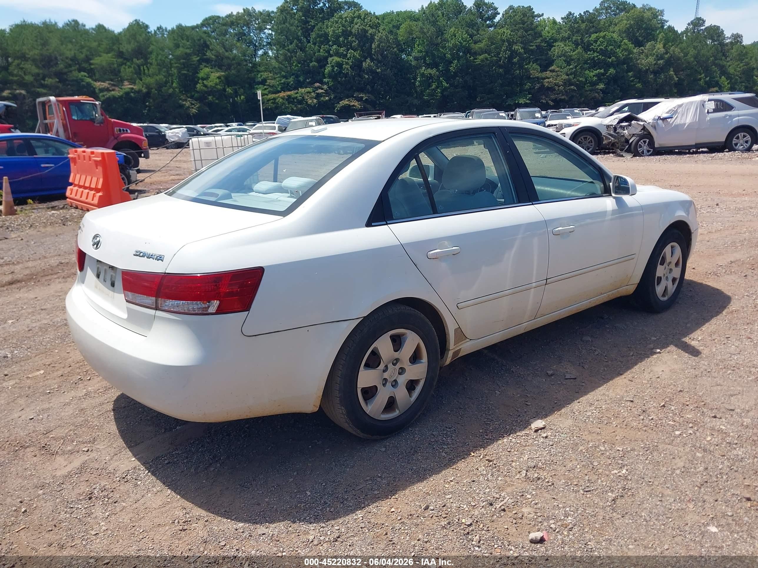 2008 Hyundai Sonata Gls White vin: 5NPET46C48H394932