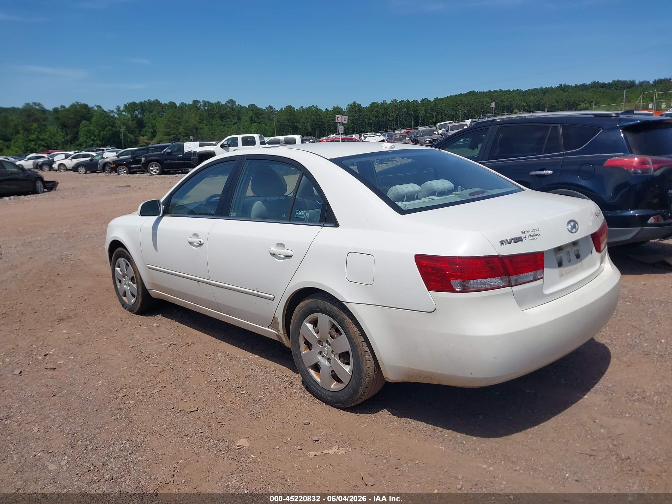 2008 Hyundai Sonata Gls White vin: 5NPET46C48H394932