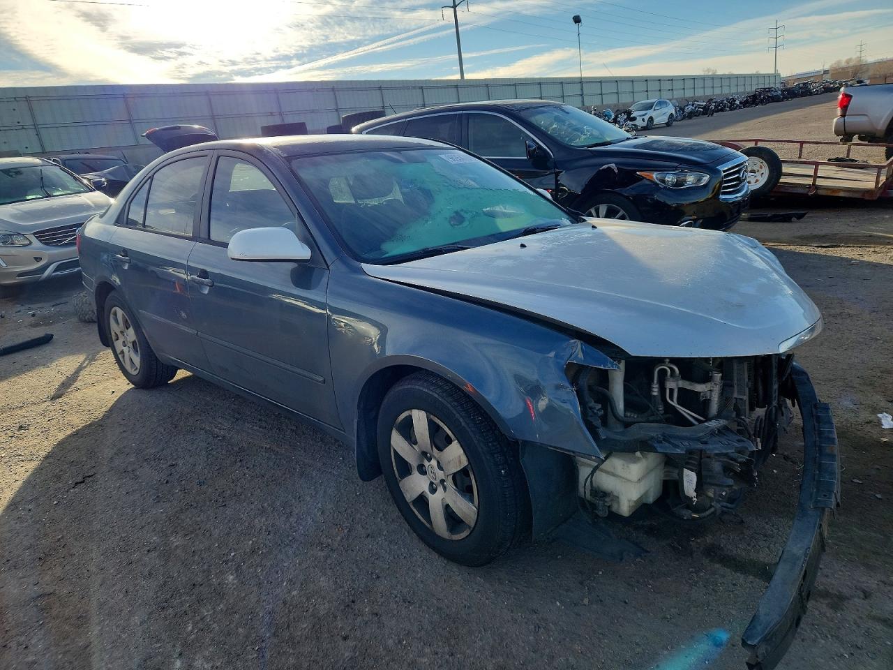 2009 Hyundai Sonata Blue vin: 5NPET46C49H409818