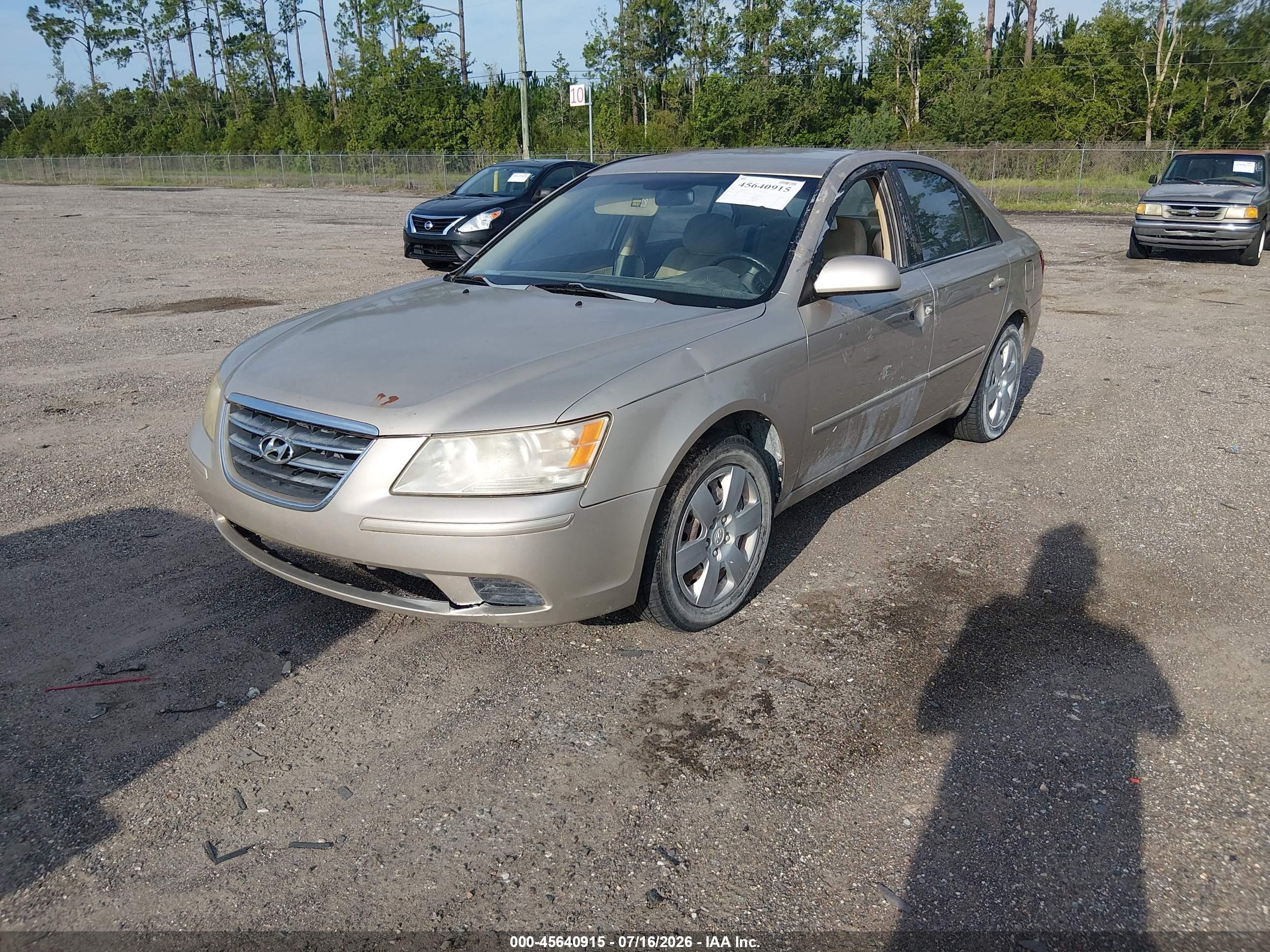 2009 Hyundai Sonata Gls Beige vin: 5NPET46C49H435142