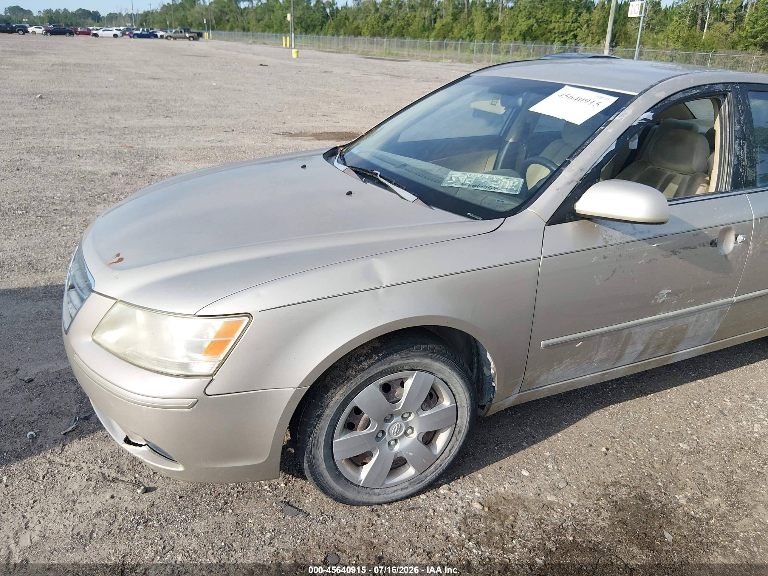 2009 Hyundai Sonata Gls Beige vin: 5NPET46C49H435142