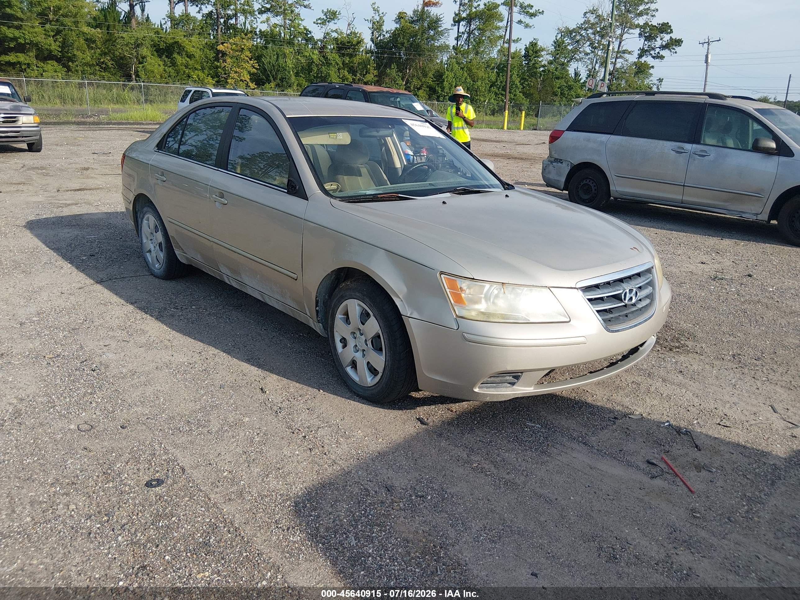 2009 Hyundai Sonata Gls Beige vin: 5NPET46C49H435142