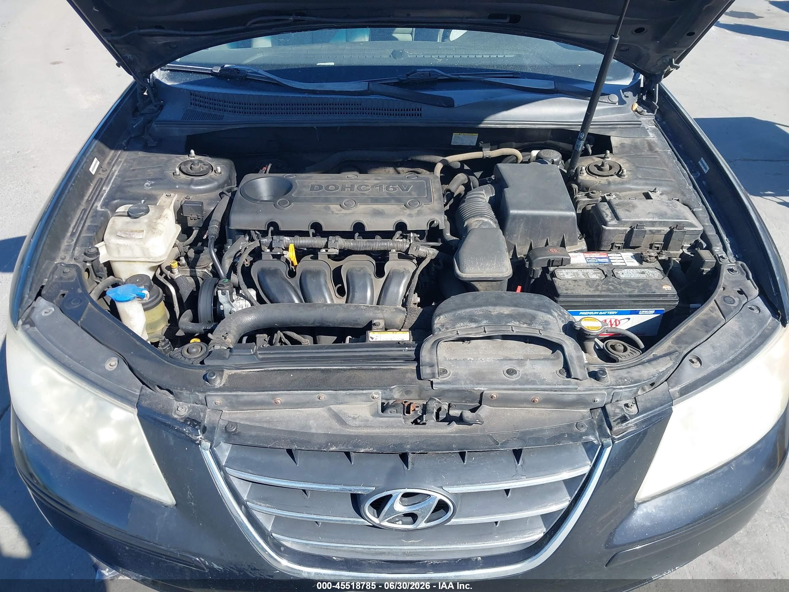 2009 Hyundai Sonata Gls Black vin: 5NPET46C49H447887