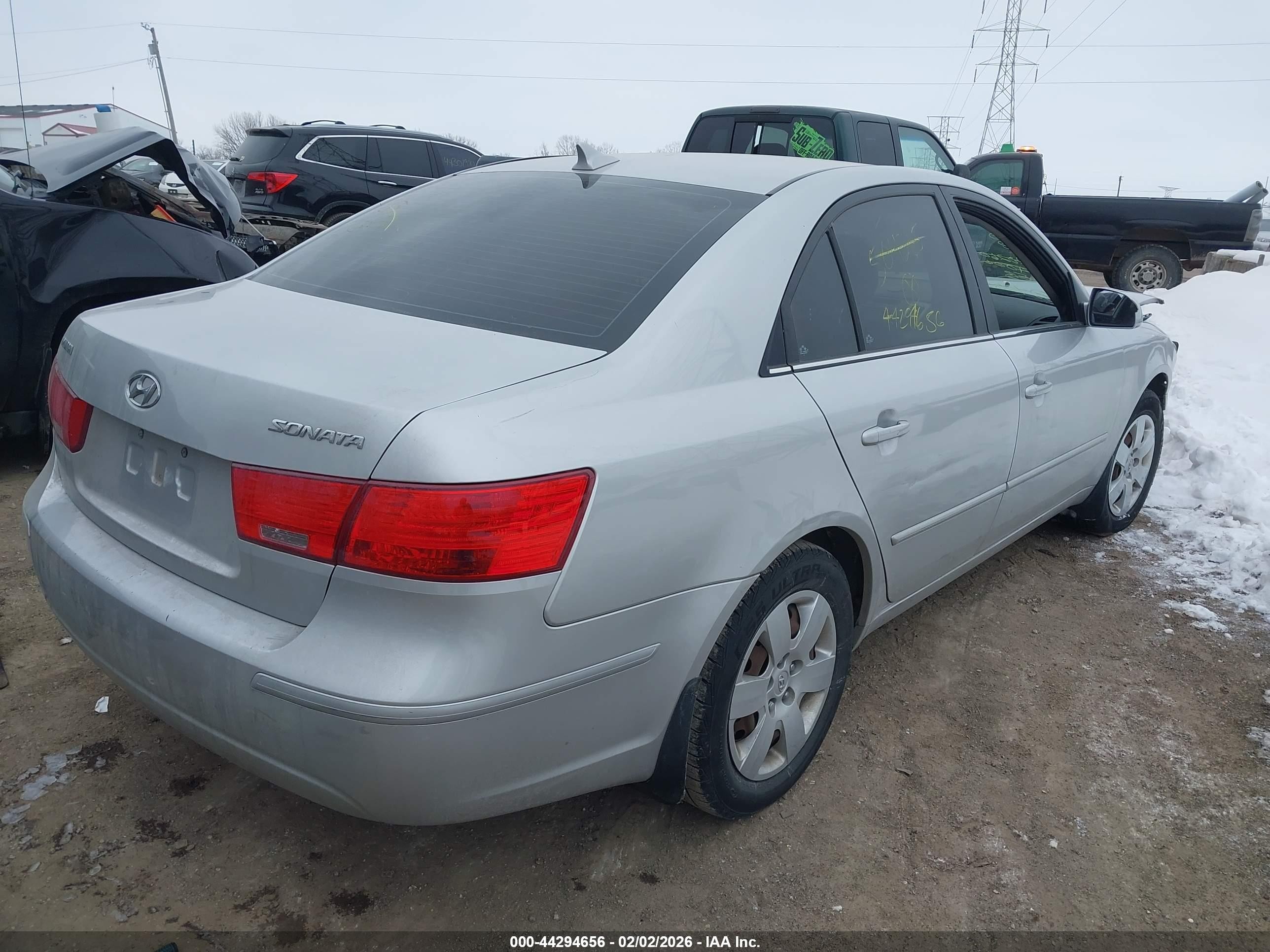 2009 Hyundai Sonata Gls Silver vin: 5NPET46C49H504265